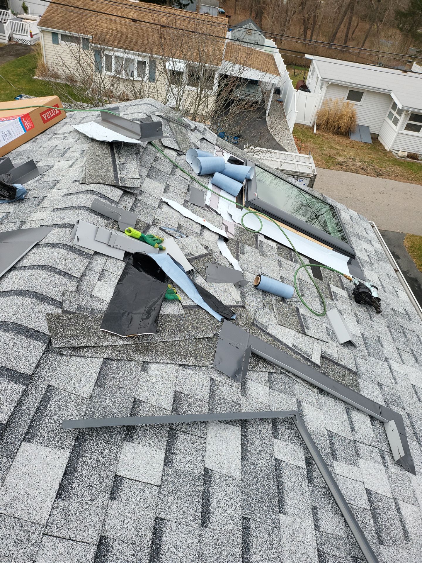 Residential Roofing Installation using Owens Corning TruDefinition Duration Sierra Gray by A Plus Exterior