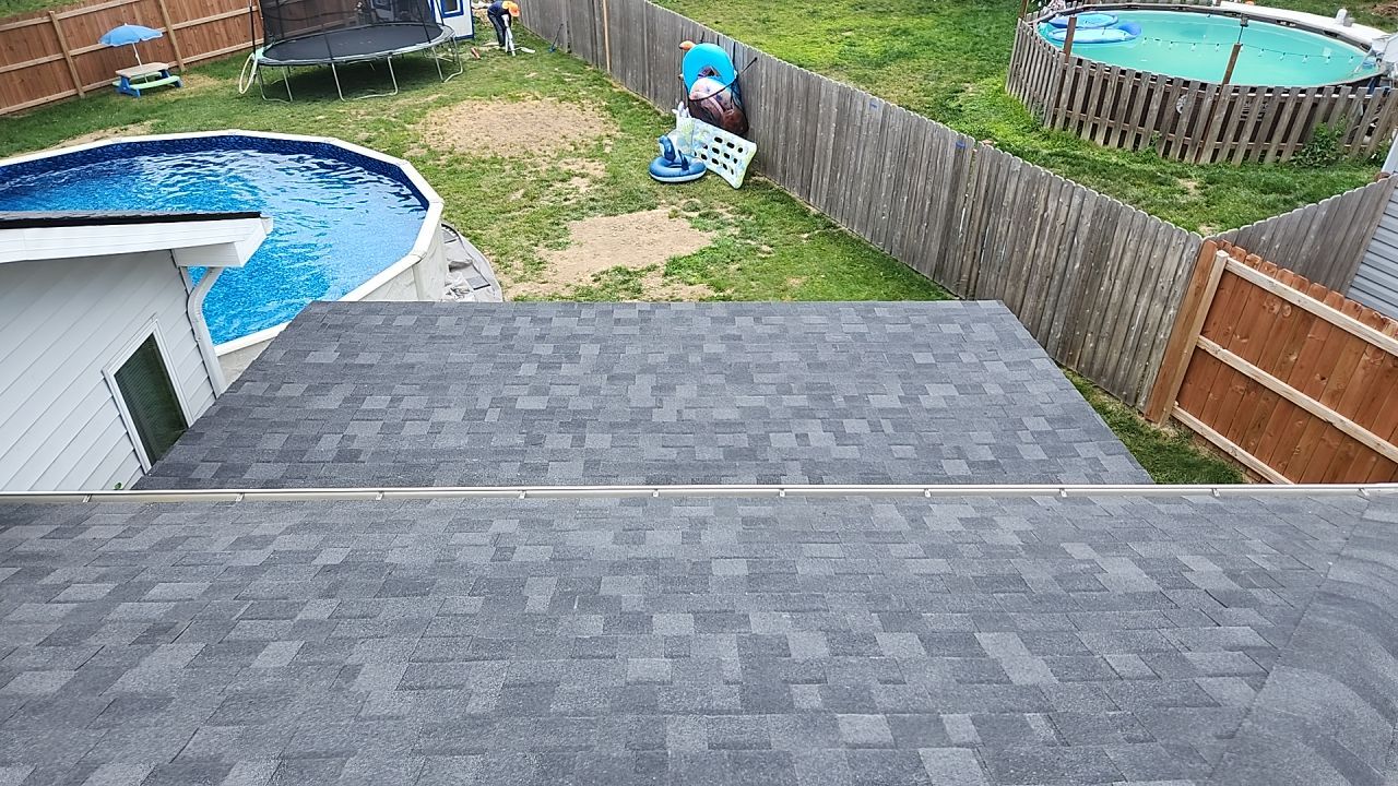 Roofing / Siding / Gutters using IKO Dynasty Granite Black / Norandex Siding by Lightning Exteriors