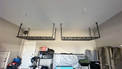 Terrence D. upgraded his garage with overhead racks