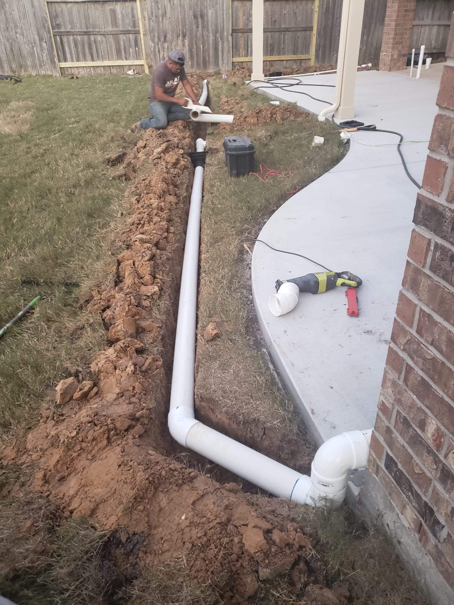 Sideyard Upgrade – Drainage + Walkway + Utility Area Transformation by Texas Urban Elements