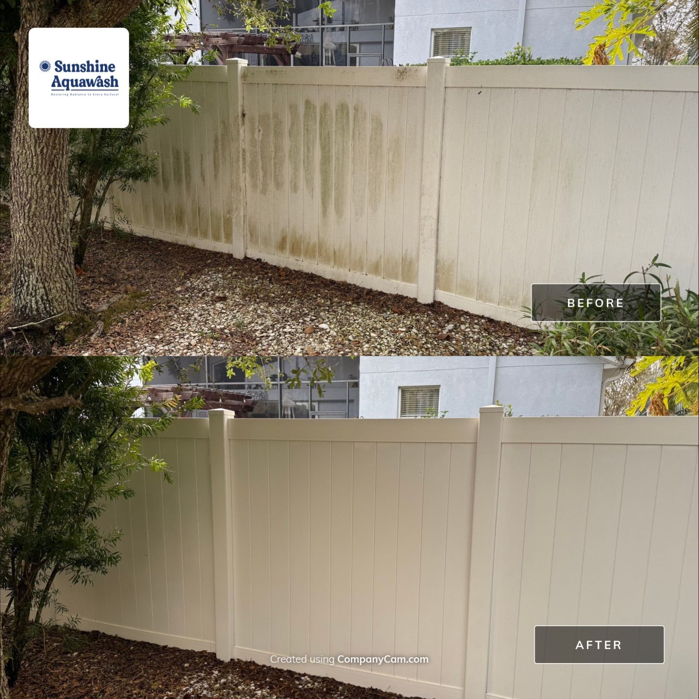 Patio, Vinyl Fence, & Partial House Wash in Creekside, Parrish, FL | Sunshine AquaWash by Sunshine AquaWash