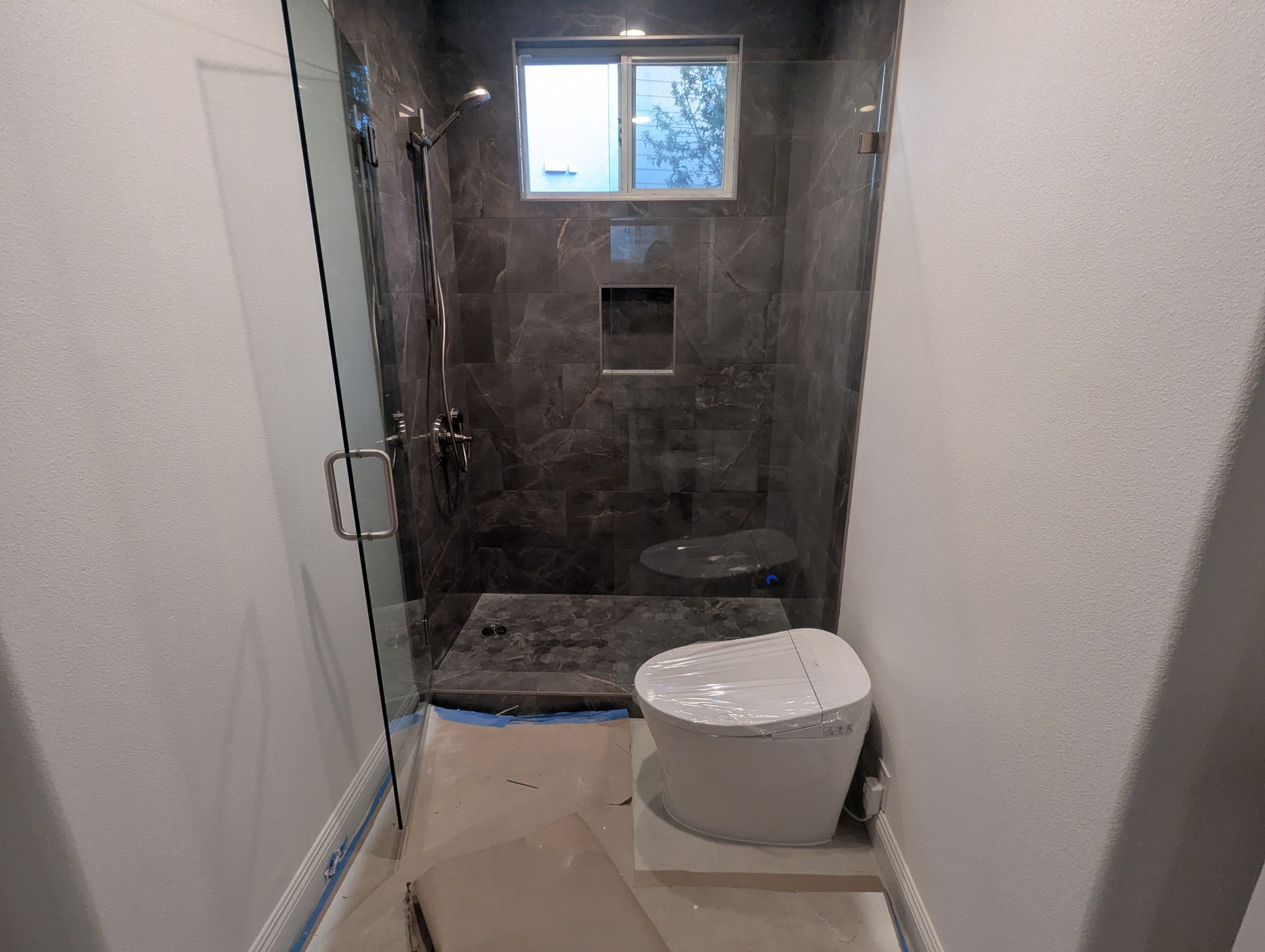 Setting Finish in a new Custom Home by Professional Plumbing Inc 