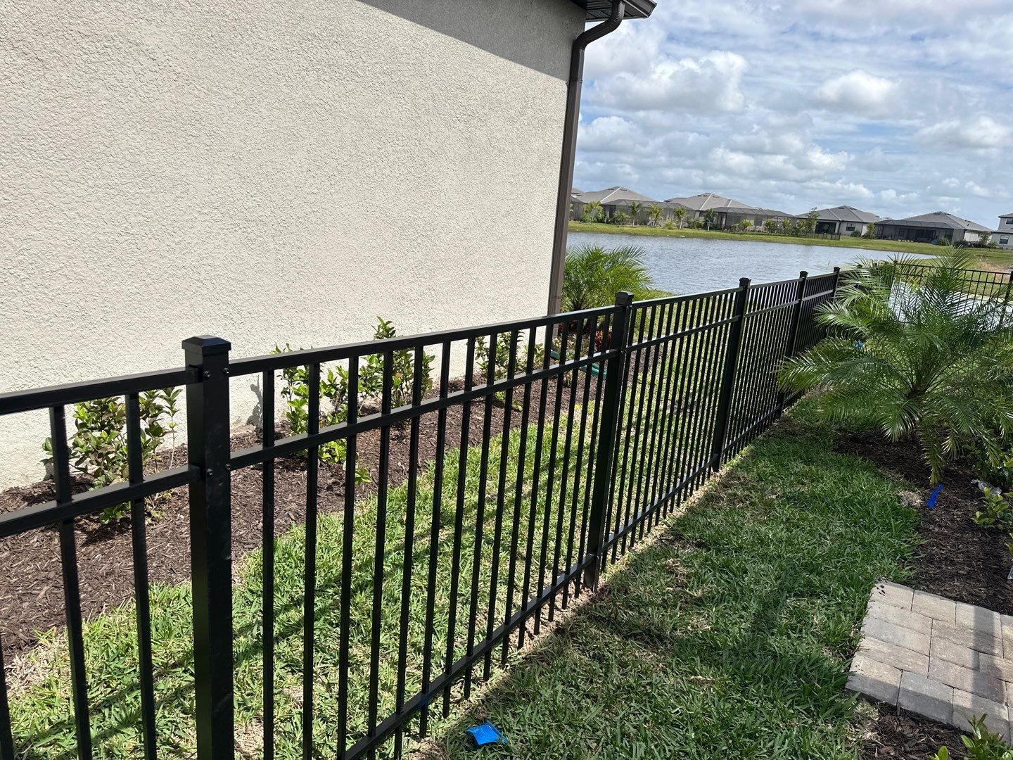 Aluminum Fence Installation using Black 3 Rail Aluminum Fence by Asap fence and gates, LLC