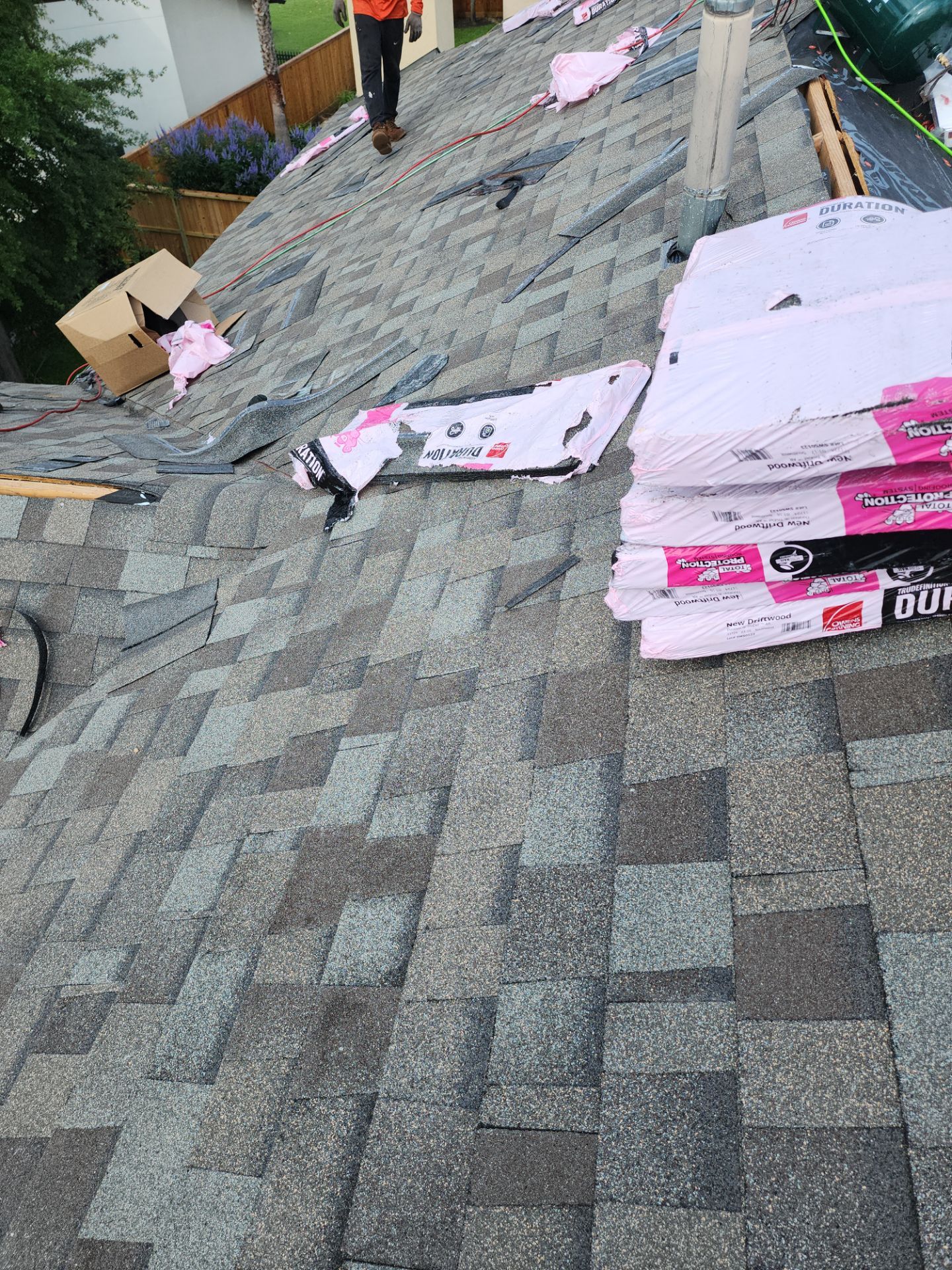 Residential Roofing Installation using Owen's Corning Duration (Lifetime) Shingles by Roof Repair Company