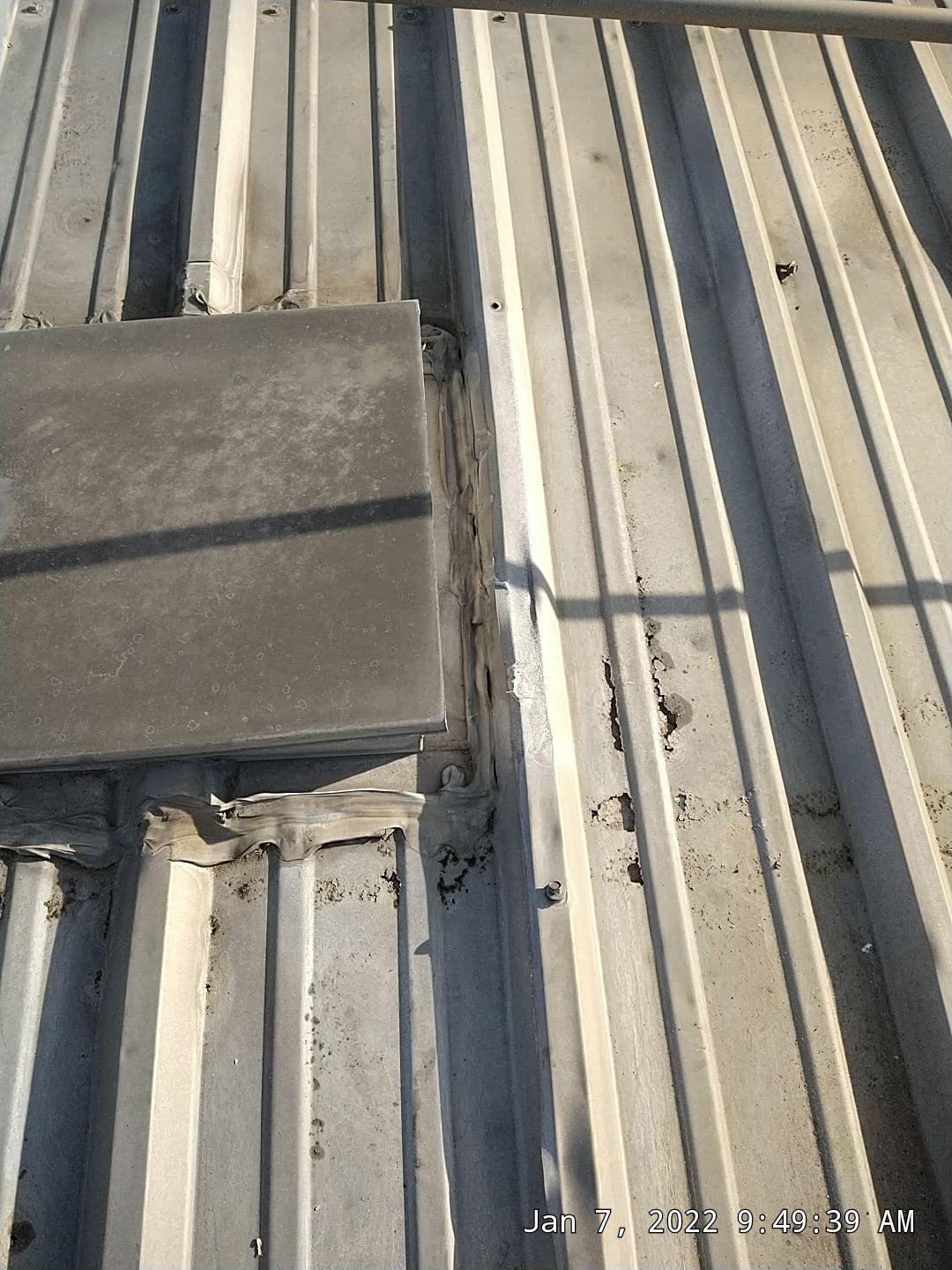 Commercial Roofing Installation using Aluminum Roofing panels by Hostetler Roofing