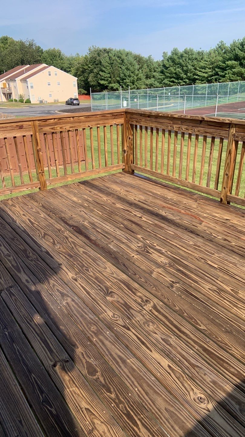 Deck Refinishing using Powerwasher by A1 NERDY HOMES LLC