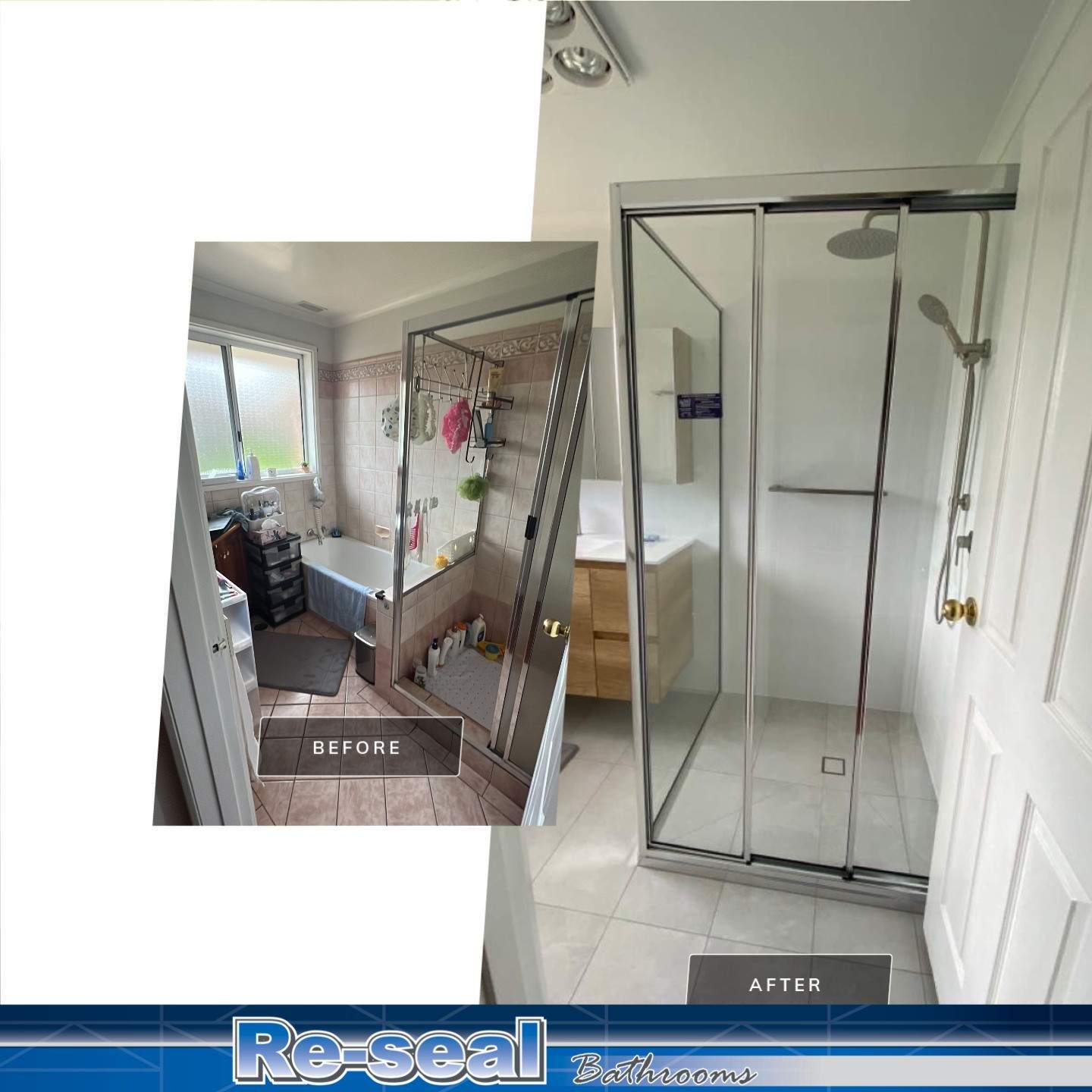 Bathroom Renovation With More Storage by Re-seal Bathrooms