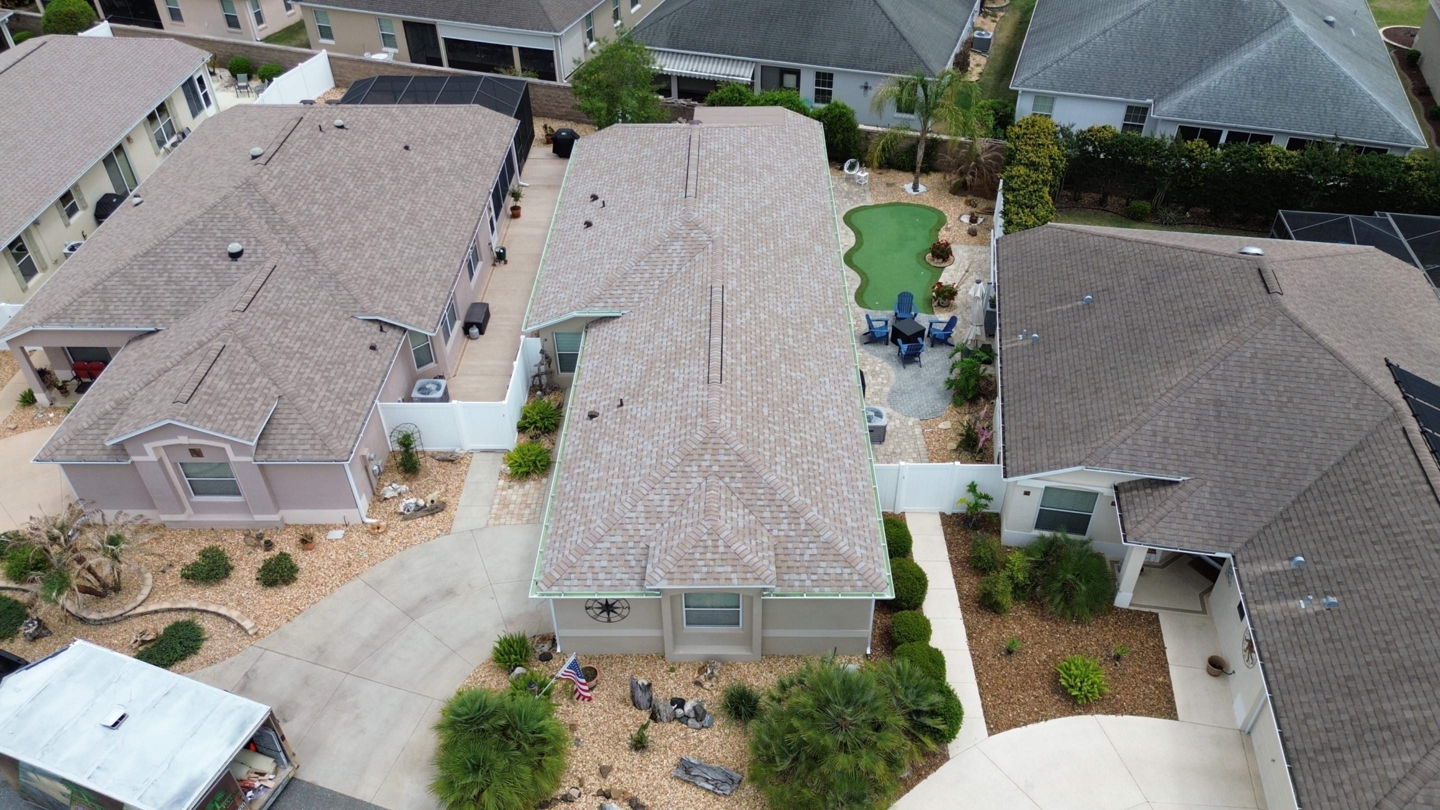 Shingle reroof in The Villages FL by Gold Key Roofing