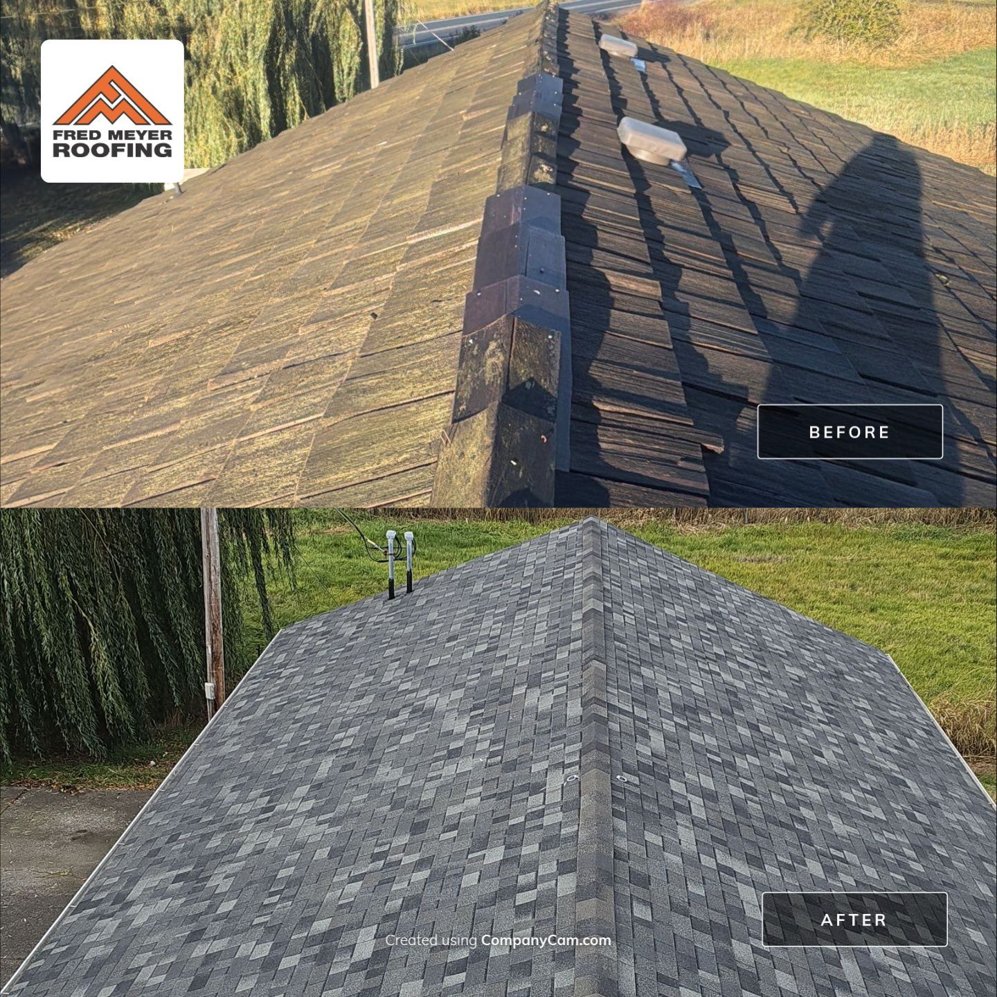 Roof Project in Buckley by Fred Meyer Roofing