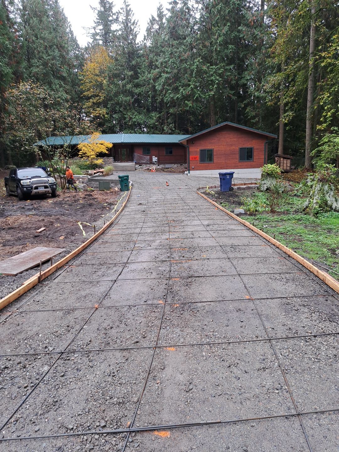 Pia | Custom Concrete Driveway, Walkway & Floating Steps by Jireh Asphalt & Concrete Inc 