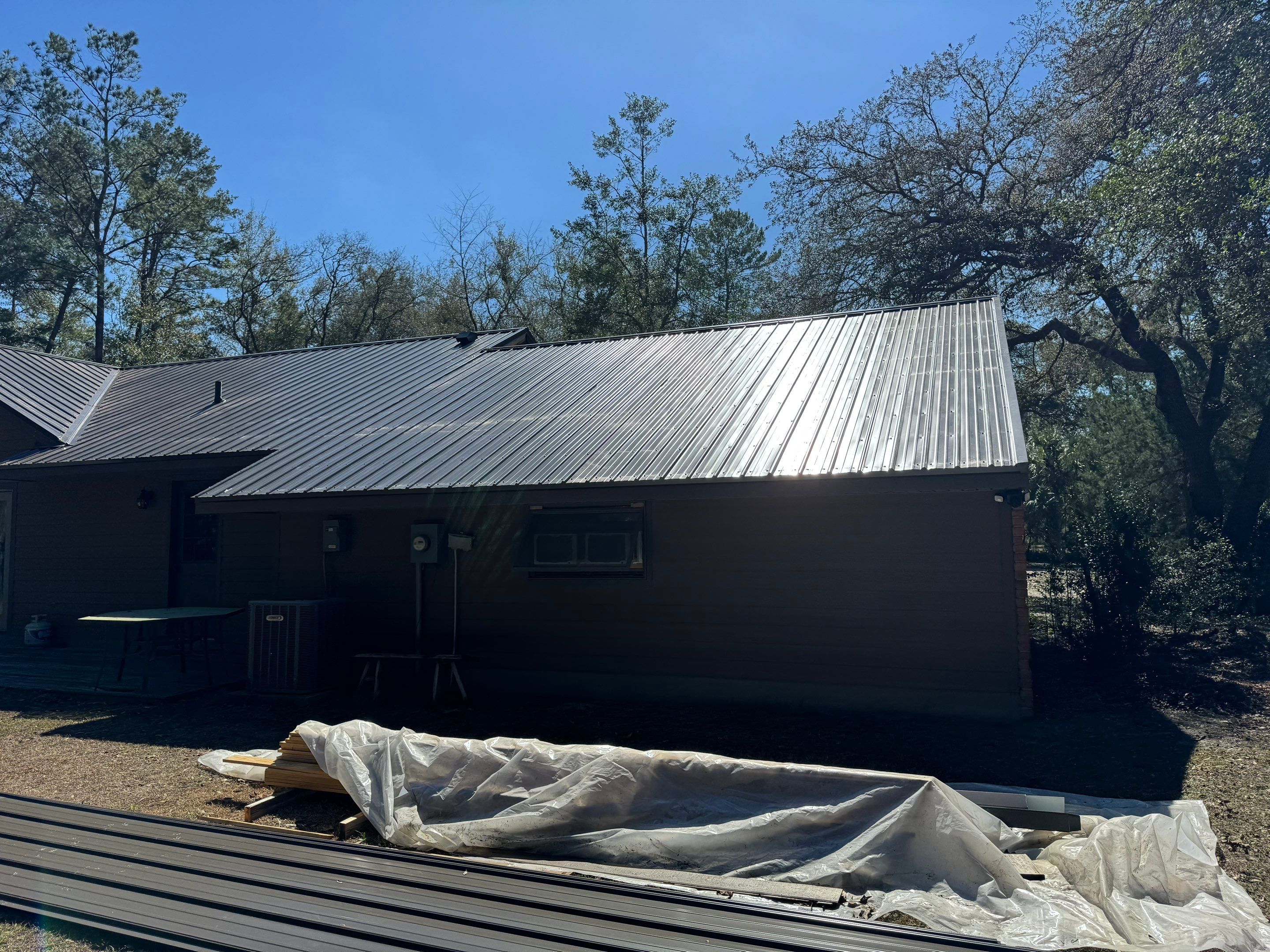 Taupe Exposed Fastener by Reimagine Roofing
