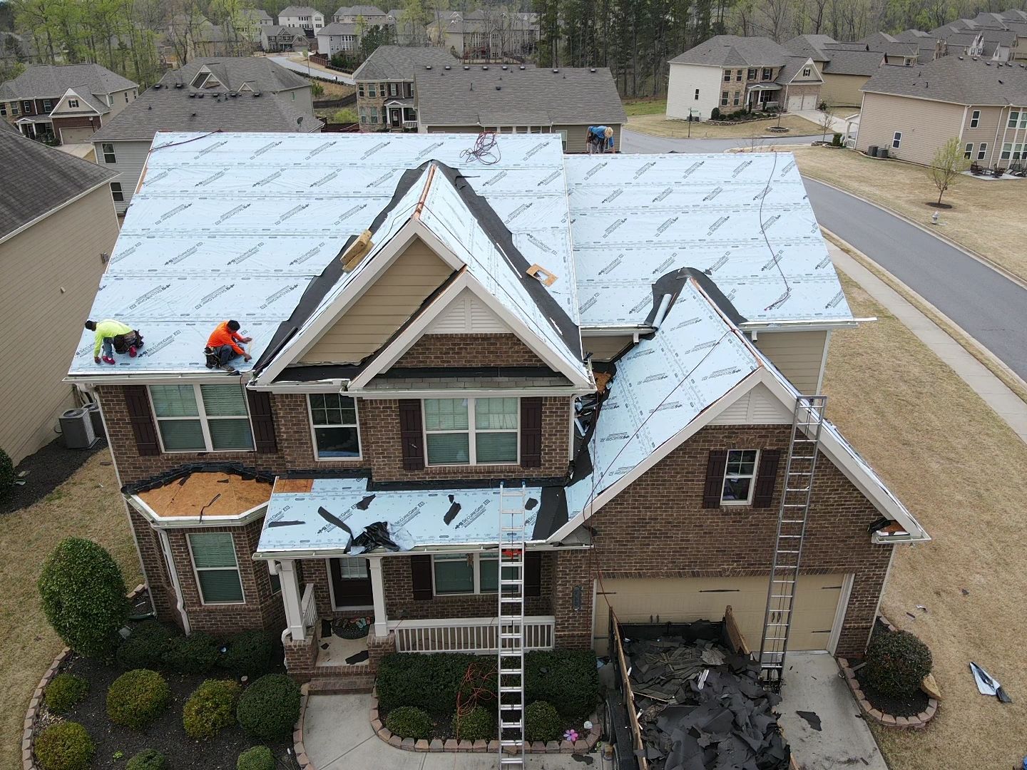 Residential Roofing Installation using Owens Corning by Inspector Roofing and Restoration