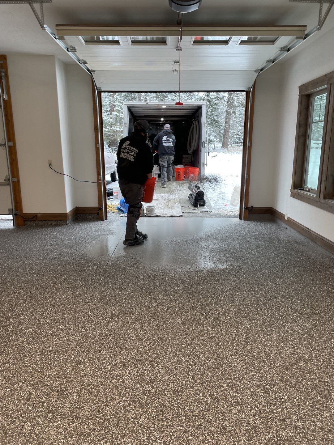 Garage Transformation using Silver Creek by Croc Coatings, LLC