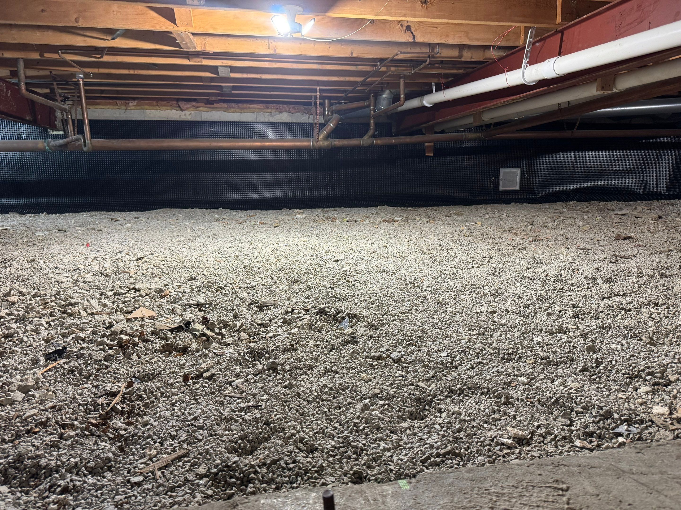 Concrete in Crawlspace by Area Wide Waterproofing