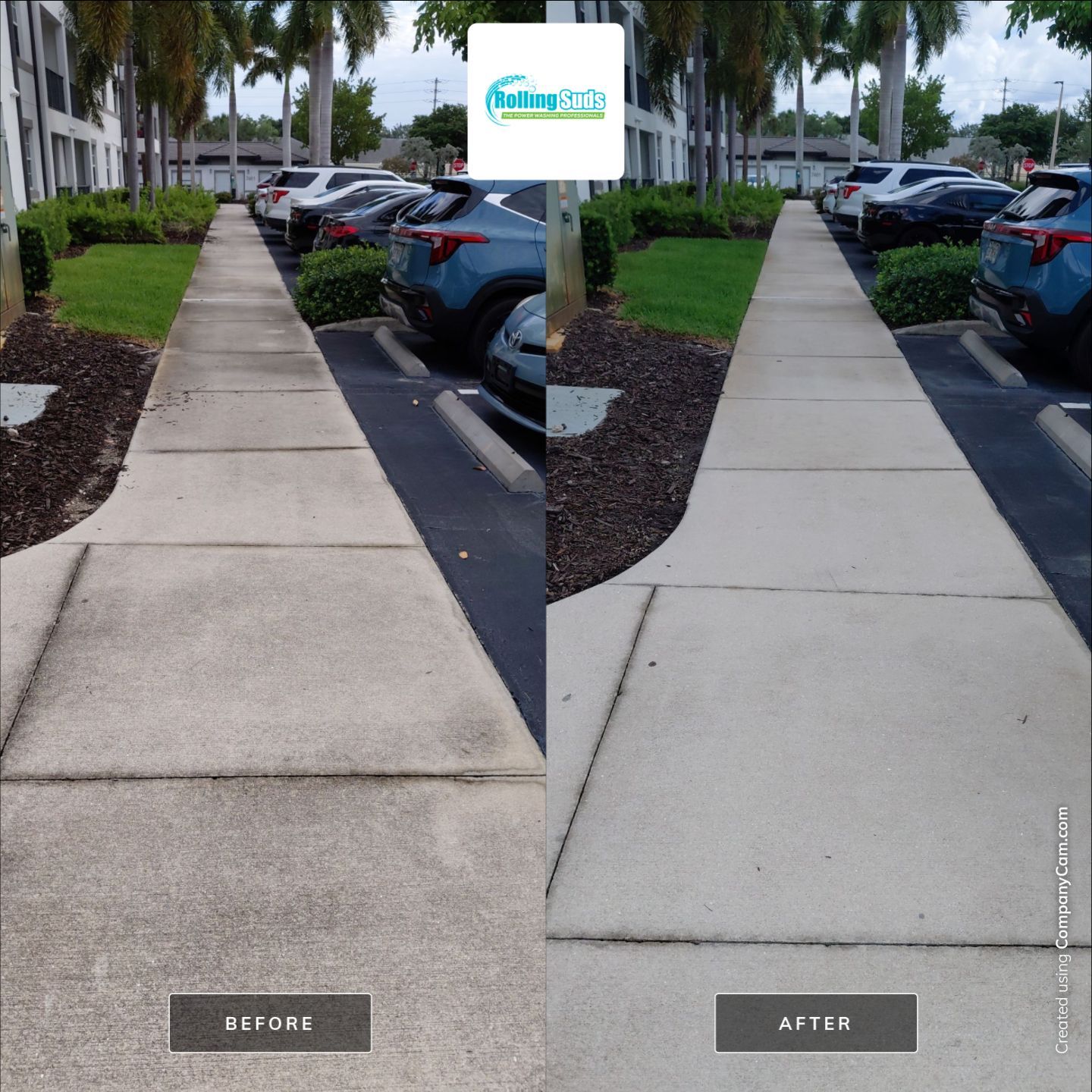 Apartment Flat Work by Rolling Suds Power Washing of Naples - Fort Myers