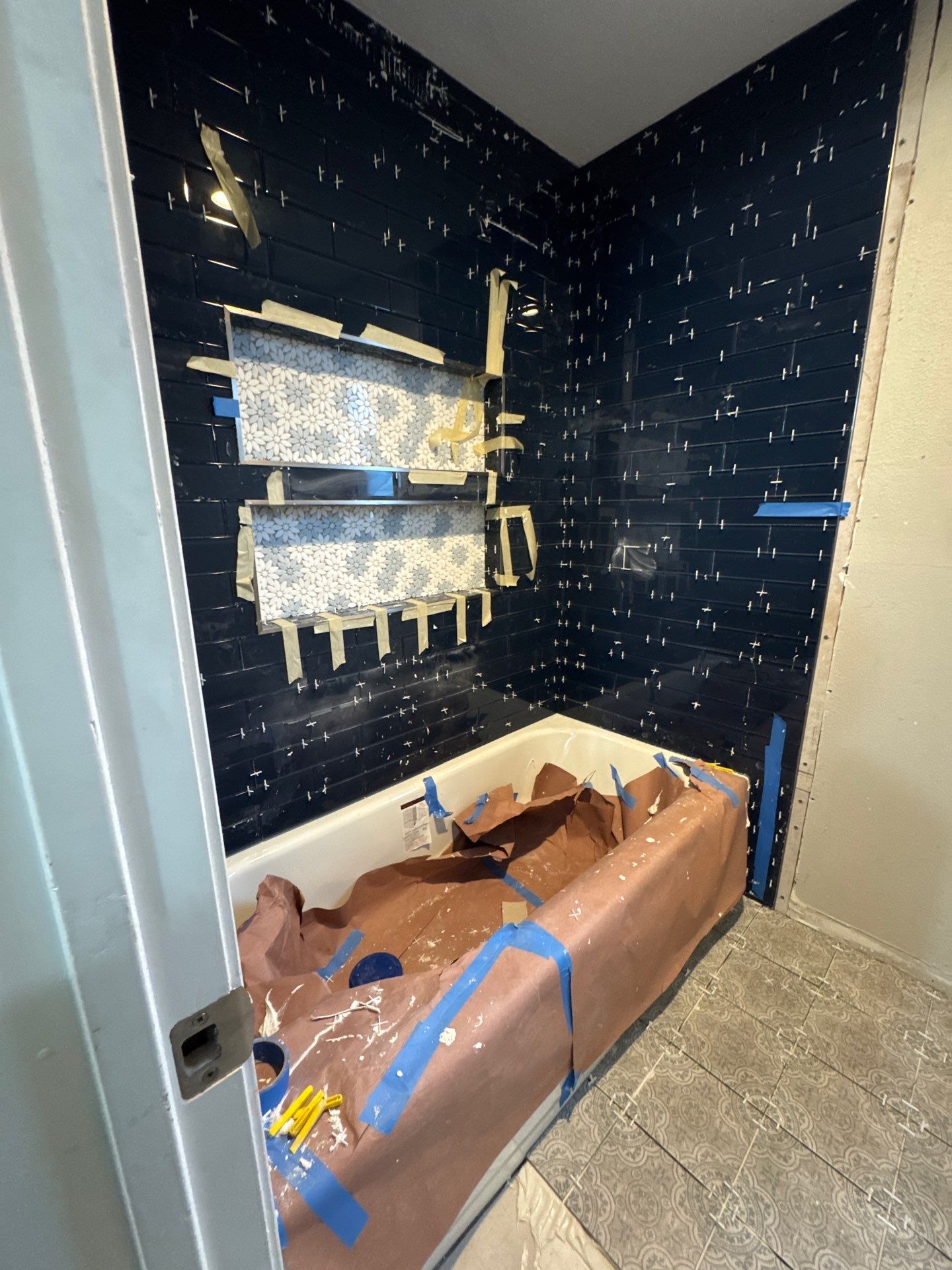 🌸 Designer Sanctuary: Full Bathroom Remodel with Bespoke Wallpaper Finish by Tibi Soli LLC