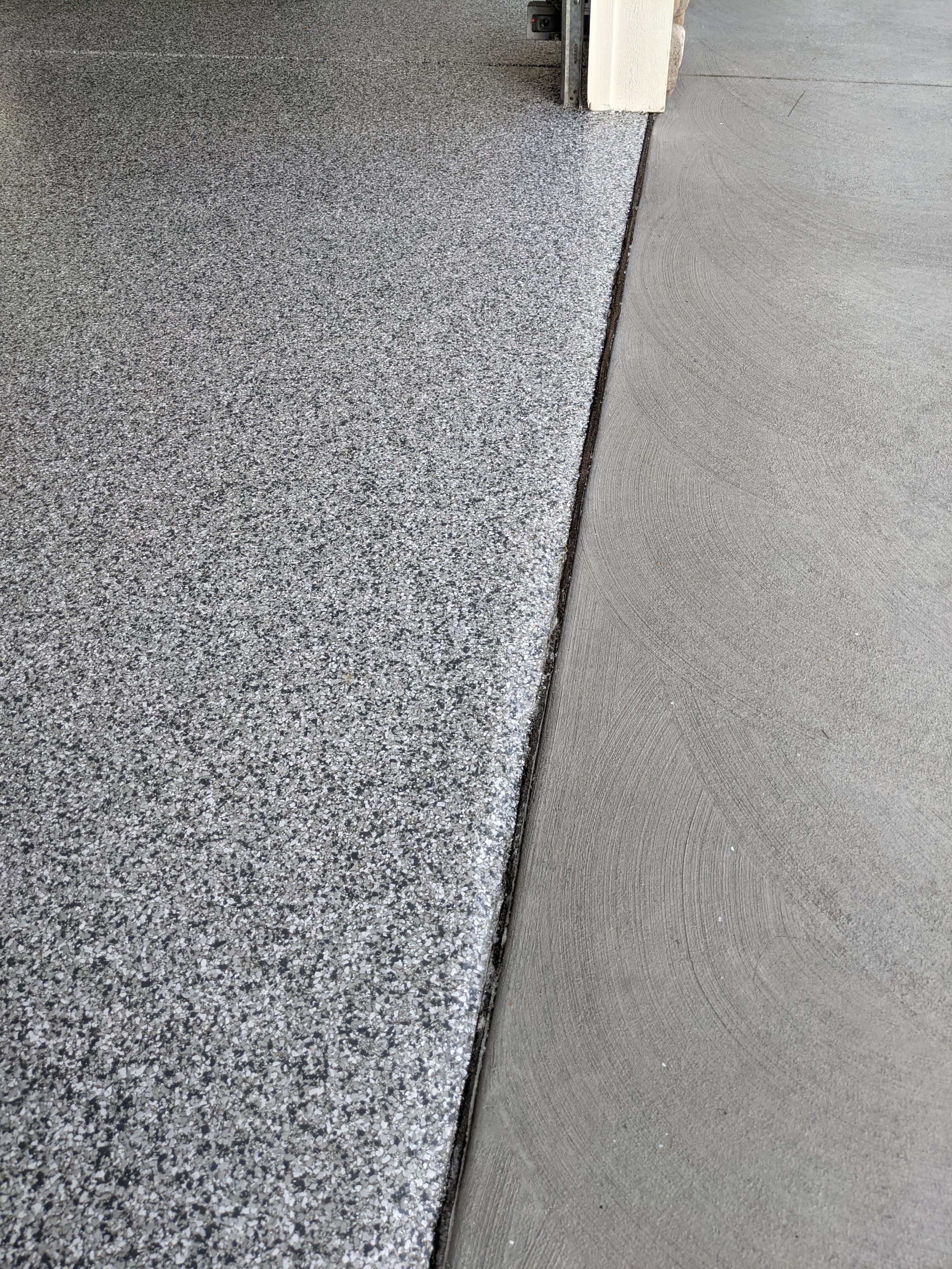 Garage Transformation using Slate Stone by Croc Coatings, LLC