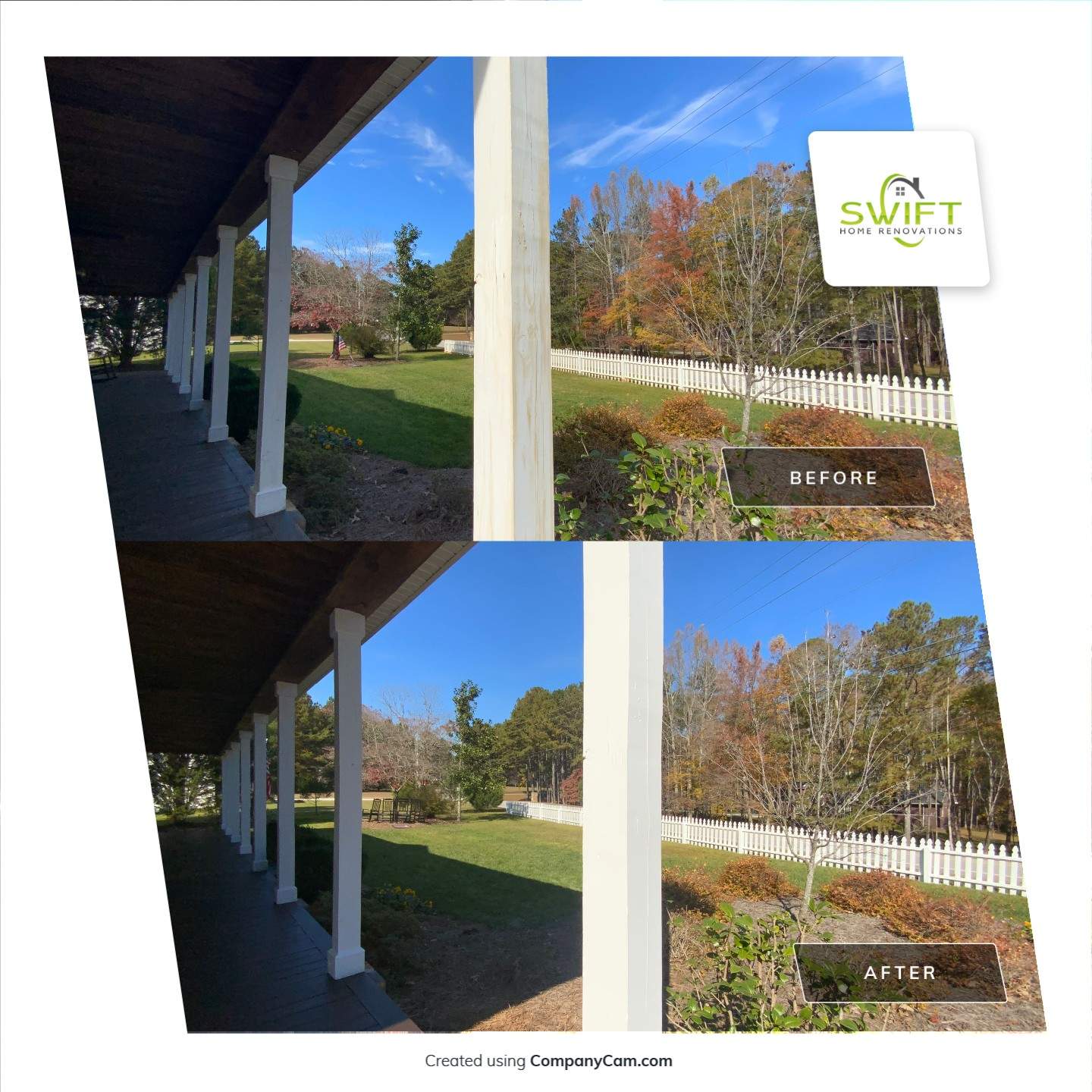 Exterior Trim Painting and Dark Deck Staining in Acworth by Swift Home Renovations