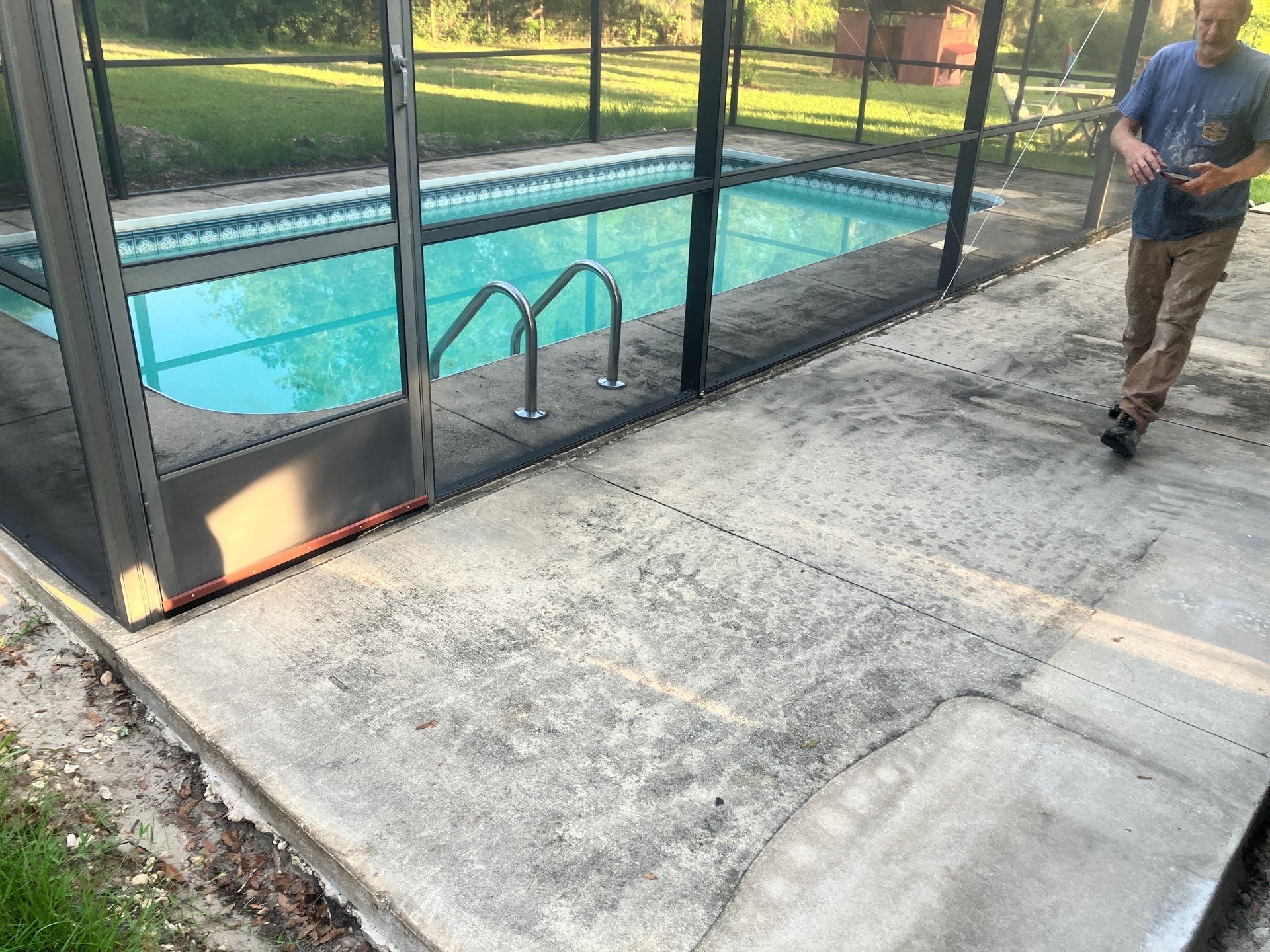 Pool Deck and Driveway in Pebble Beach by Cross Creek Concrete Coatings