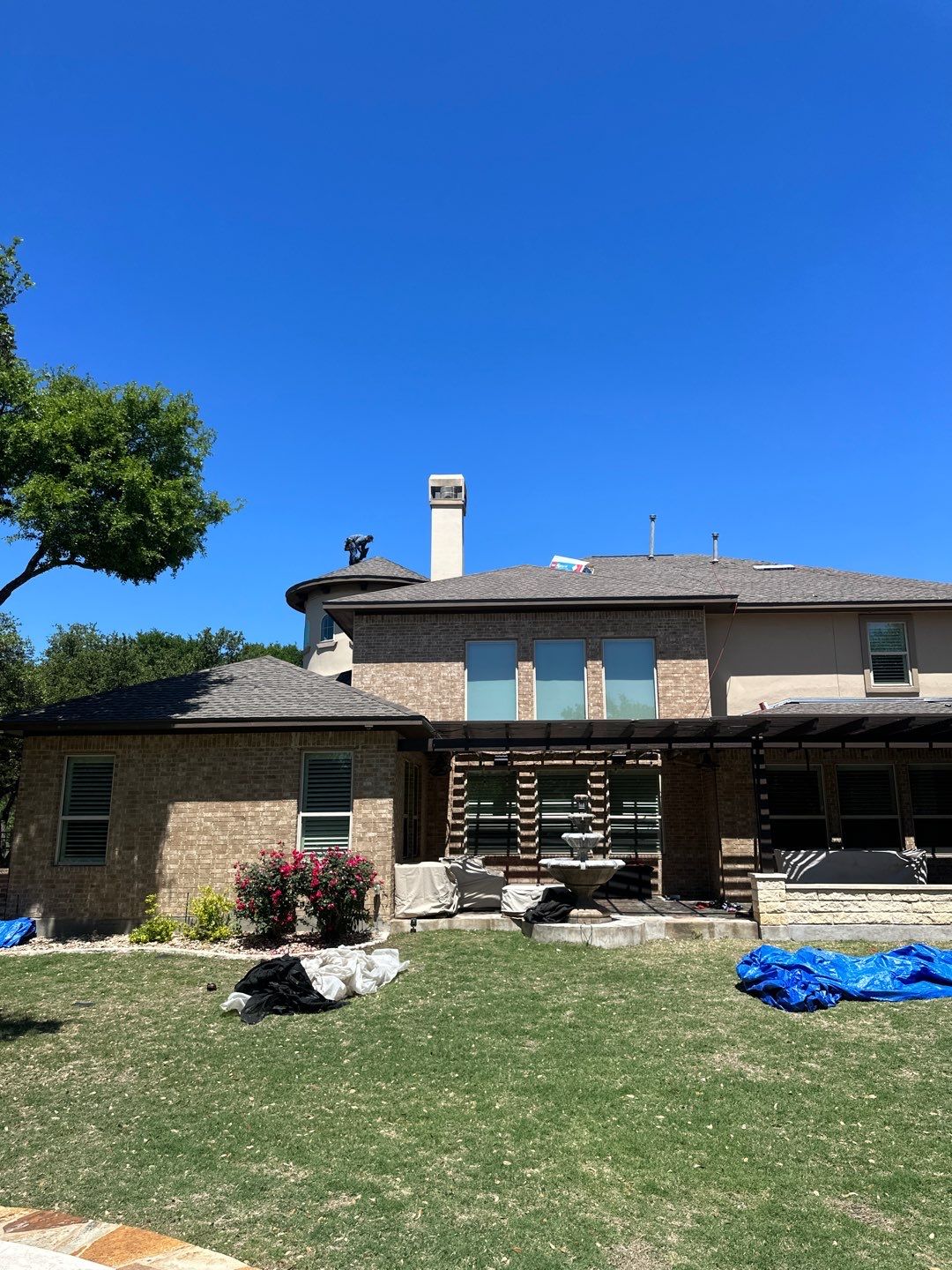 Residential Roof Replacement using GAF - HDZ - Weathered Wood by Action Exteriors Austin