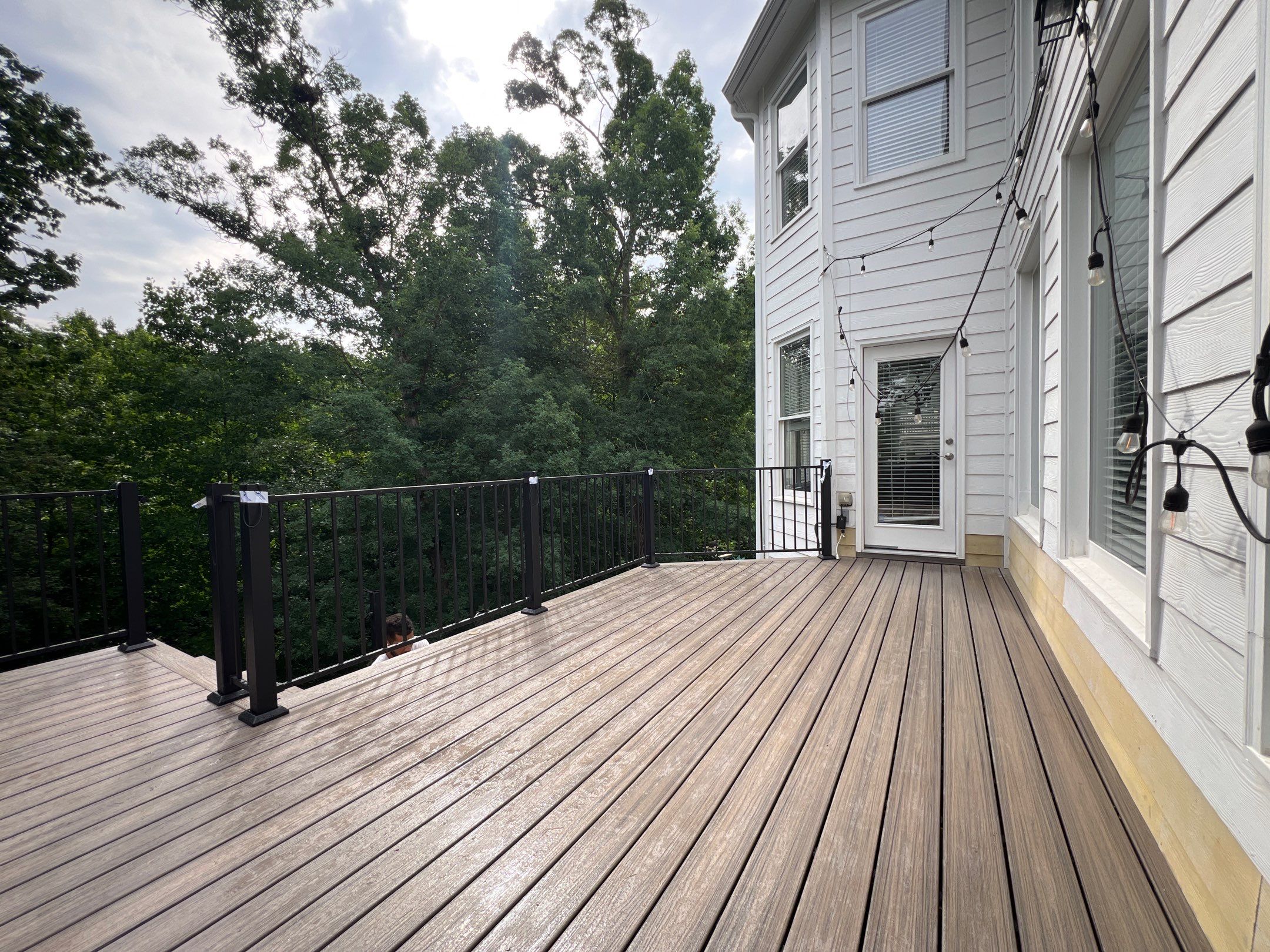 Elevated Composite Deck and Concrete Landing Installation in Kennesaw by Swift Home Renovations