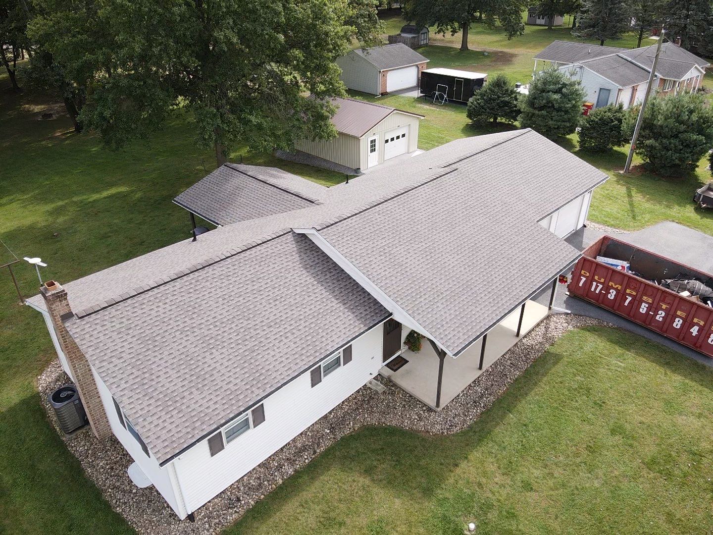 Residential GAF Timberline HDZ Shingle Roof Installation in Walnut Bottom by Teflon Roofing