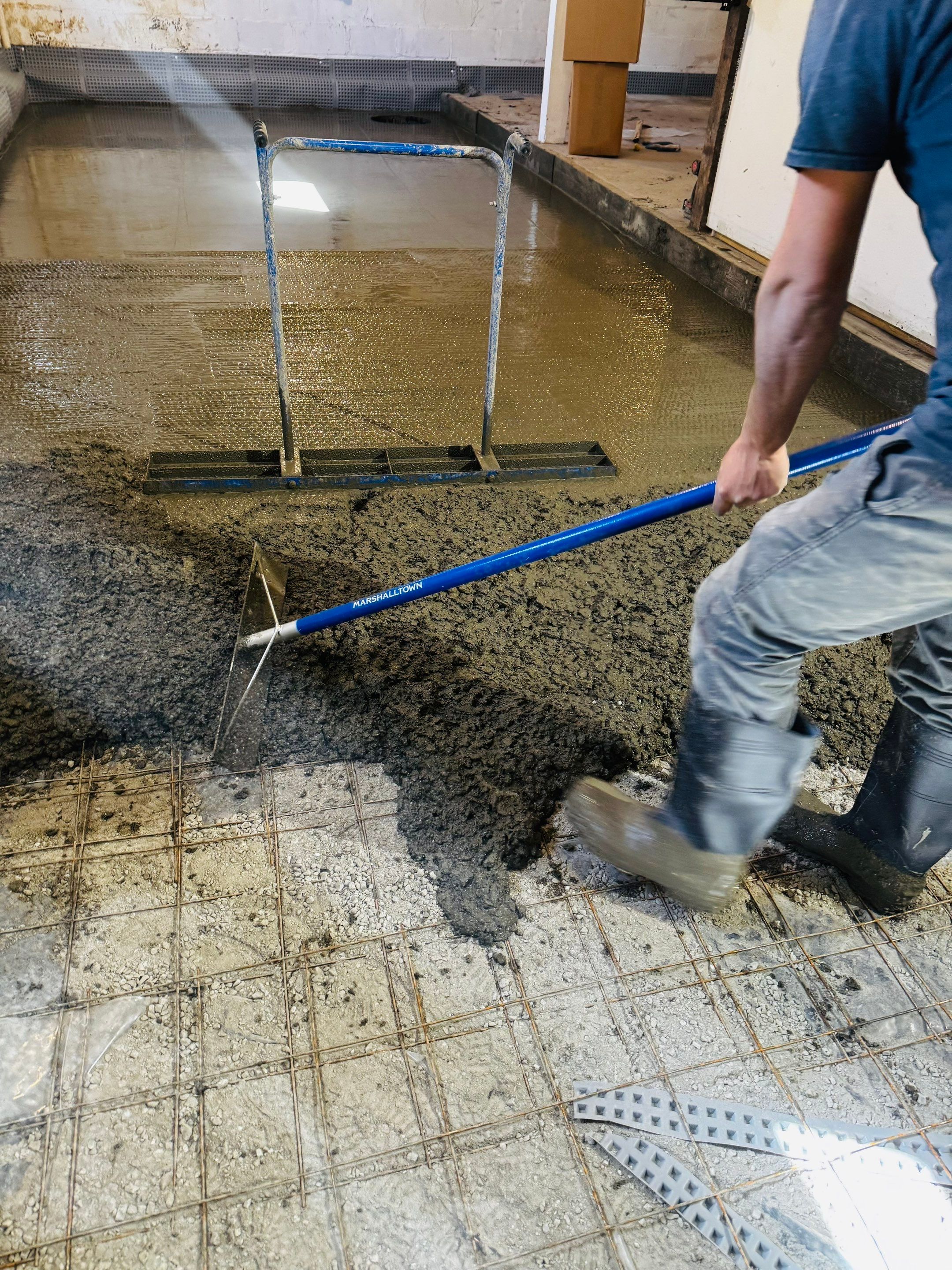 Concrete Floor Replacement and Interior French Drain Project in Morris Plains, New Jersey by Pure Service Pro, LLC