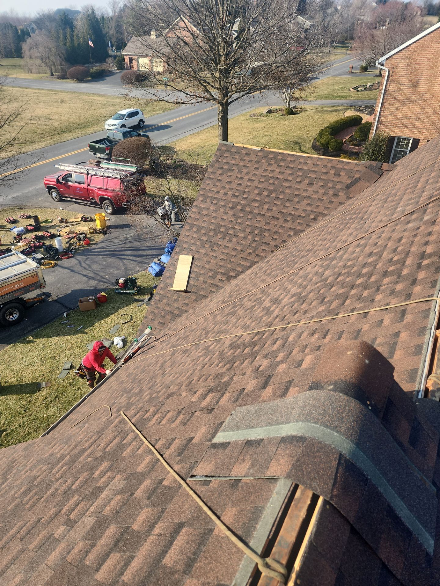 Roof Installation using Gaf Hdz Architectural Shingle - Hickory by Teflon Roofing