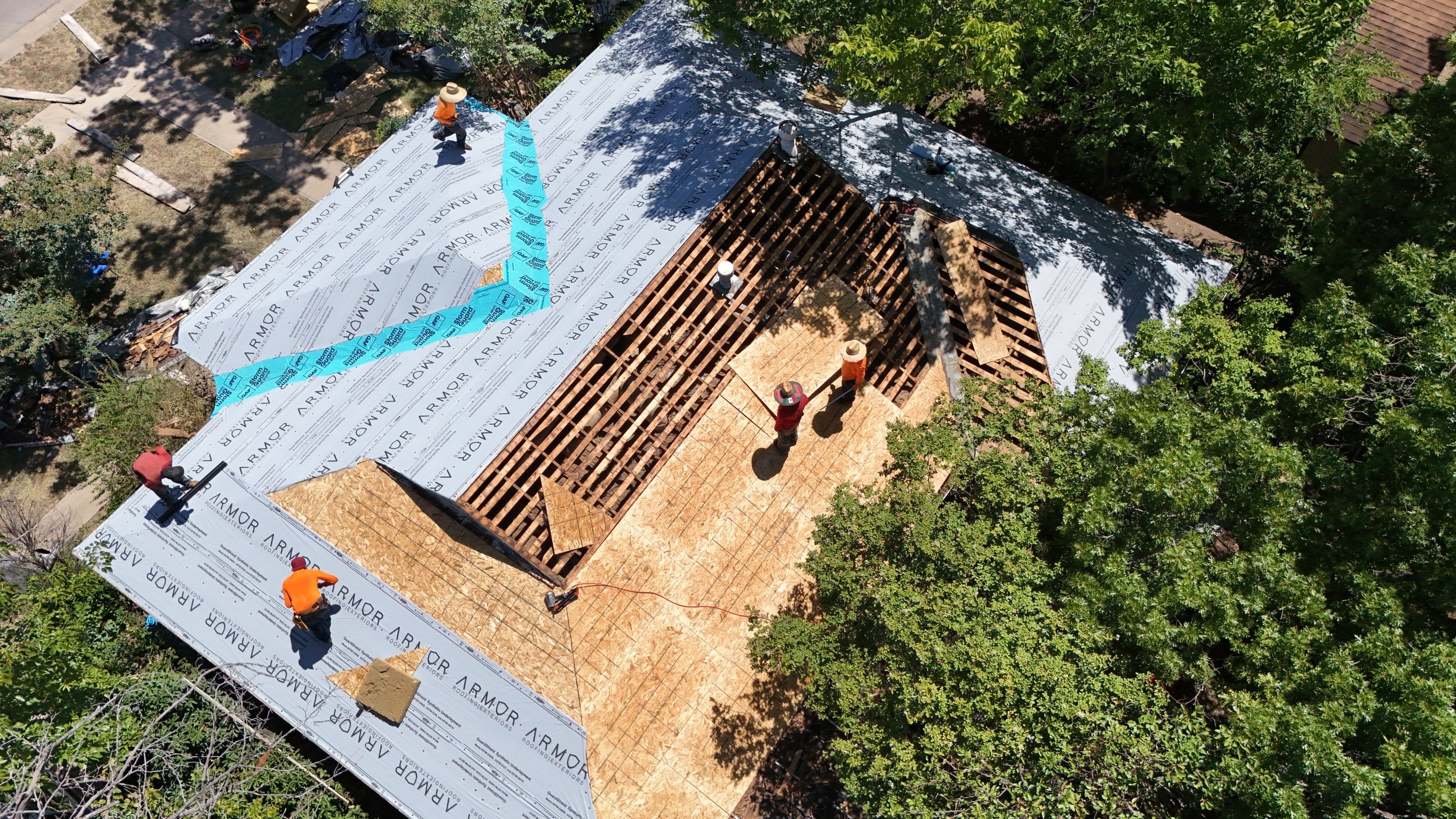 Full Roof Replacement and Re-Decking Project in Dallas by Armor Roofing | Exteriors