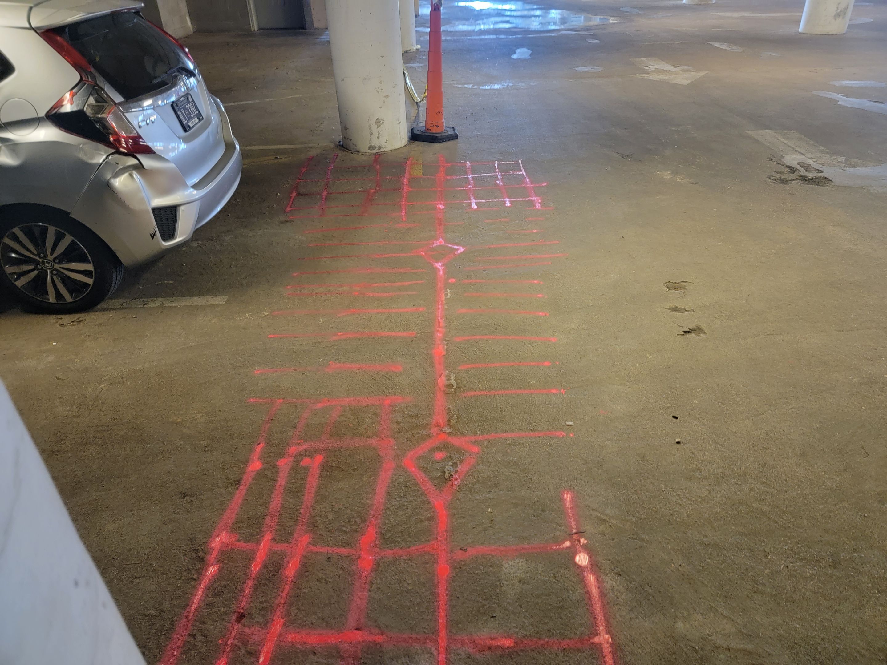 Elevated Parking Garage Scan by Alsip Locating Service, LLC