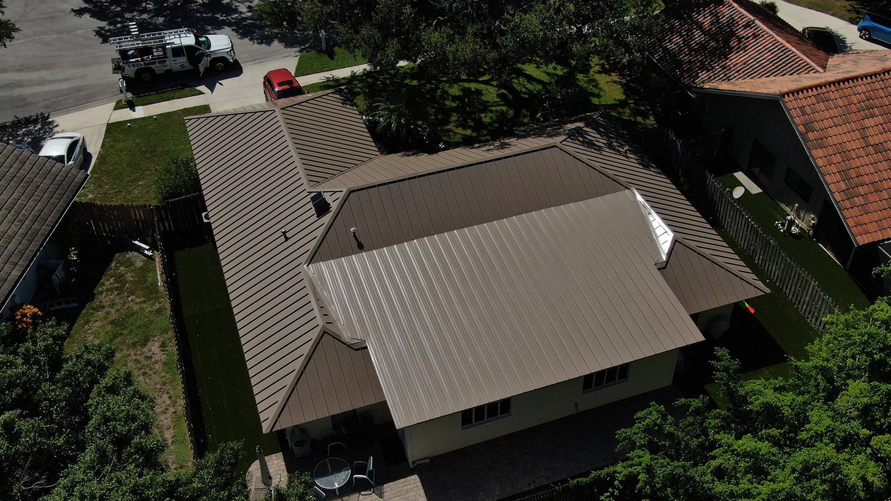 24ga 1.5" Mechanical Seam Buckskin  by Total Roofing System The Metal Roof Experts