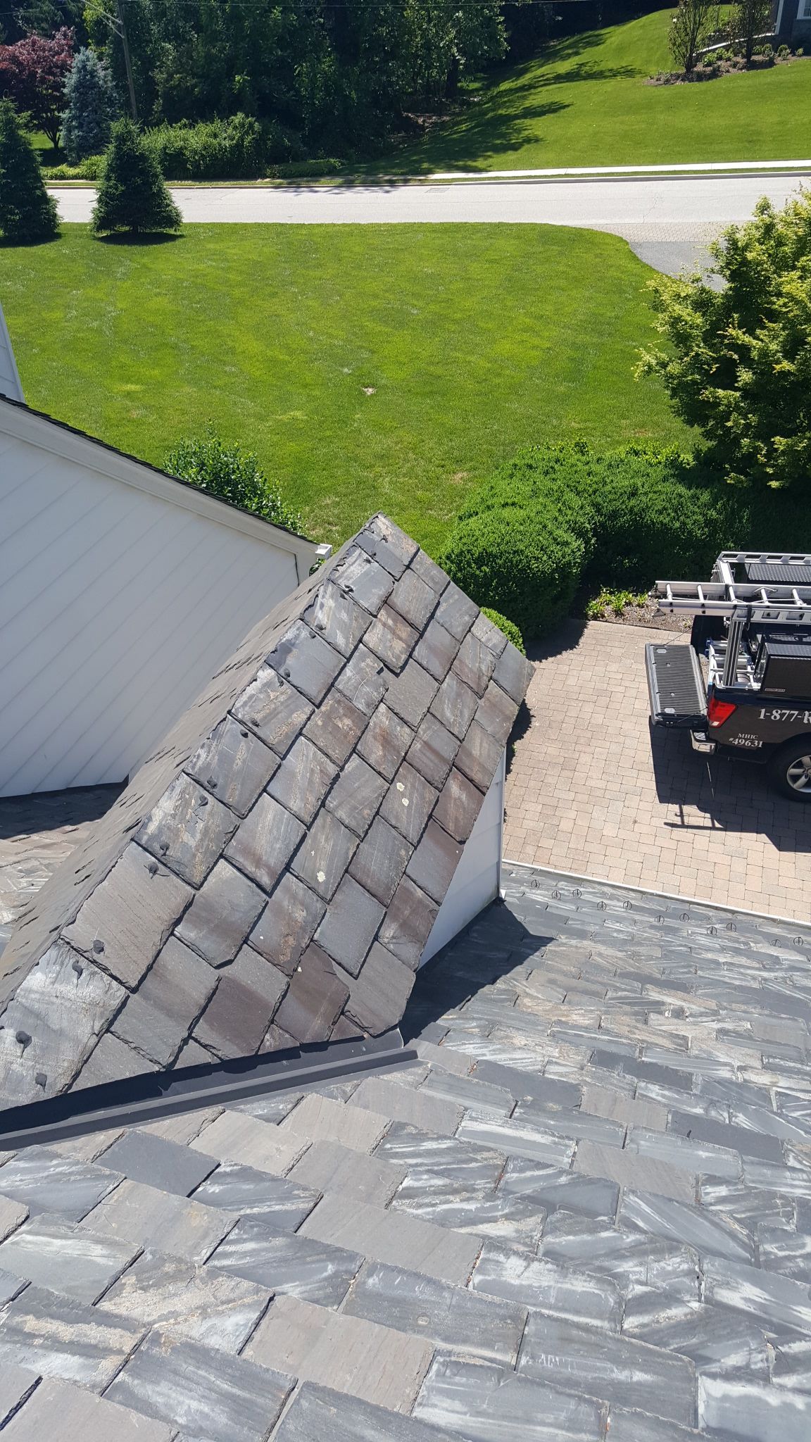 Slate repair in Guilford by Roof Right Inc