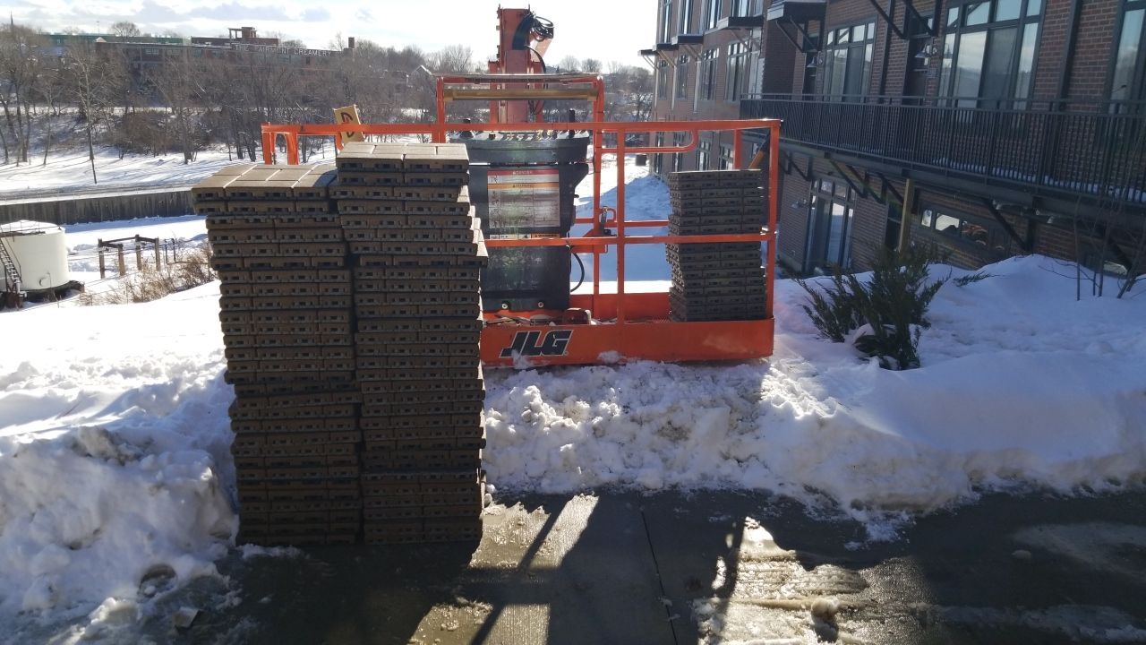 Paver install by Absolute Roofing and Construction