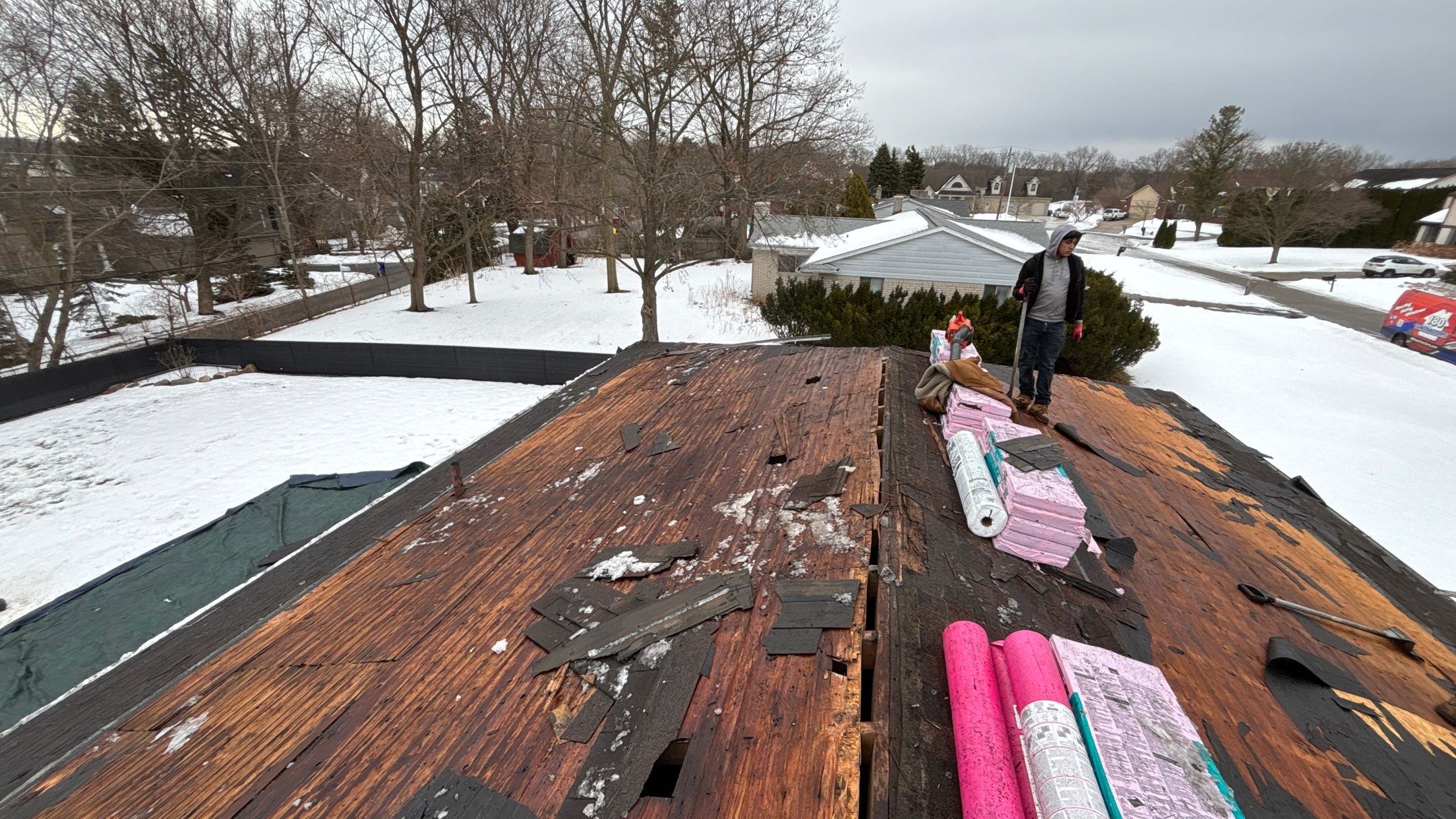 Roof Replacement using Owens Corning Brown Wood by 180 Contractors