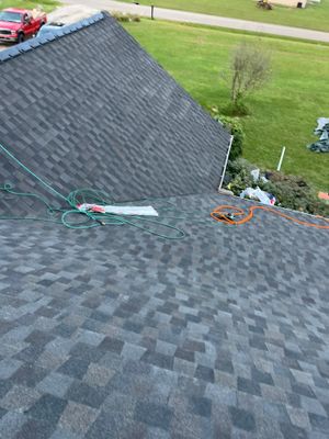 Residential Roofing Installation using GAF Timberline HDZ Charcoal