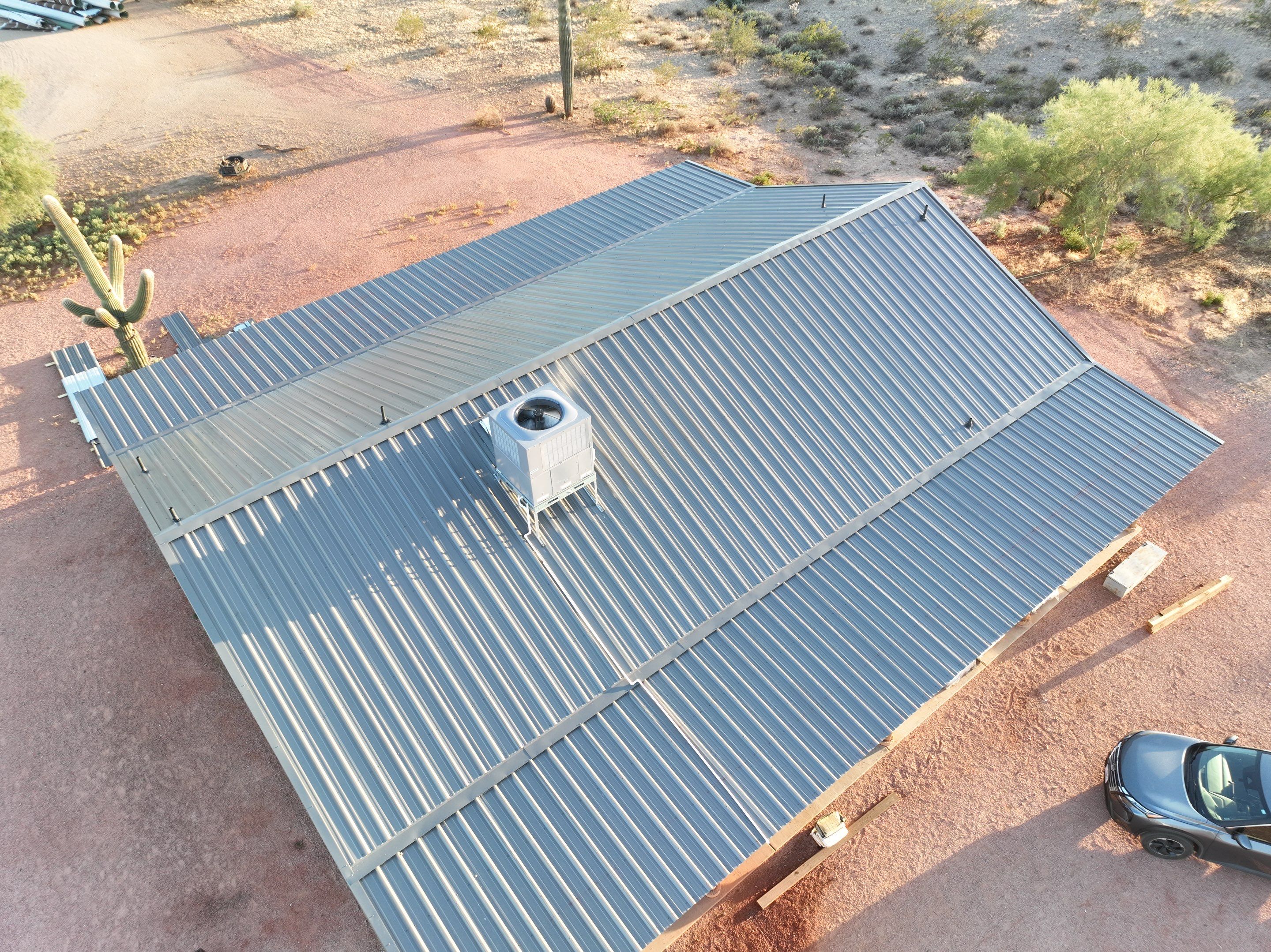 Slate Gray Exposed Fastener by Reimagine Roofing
