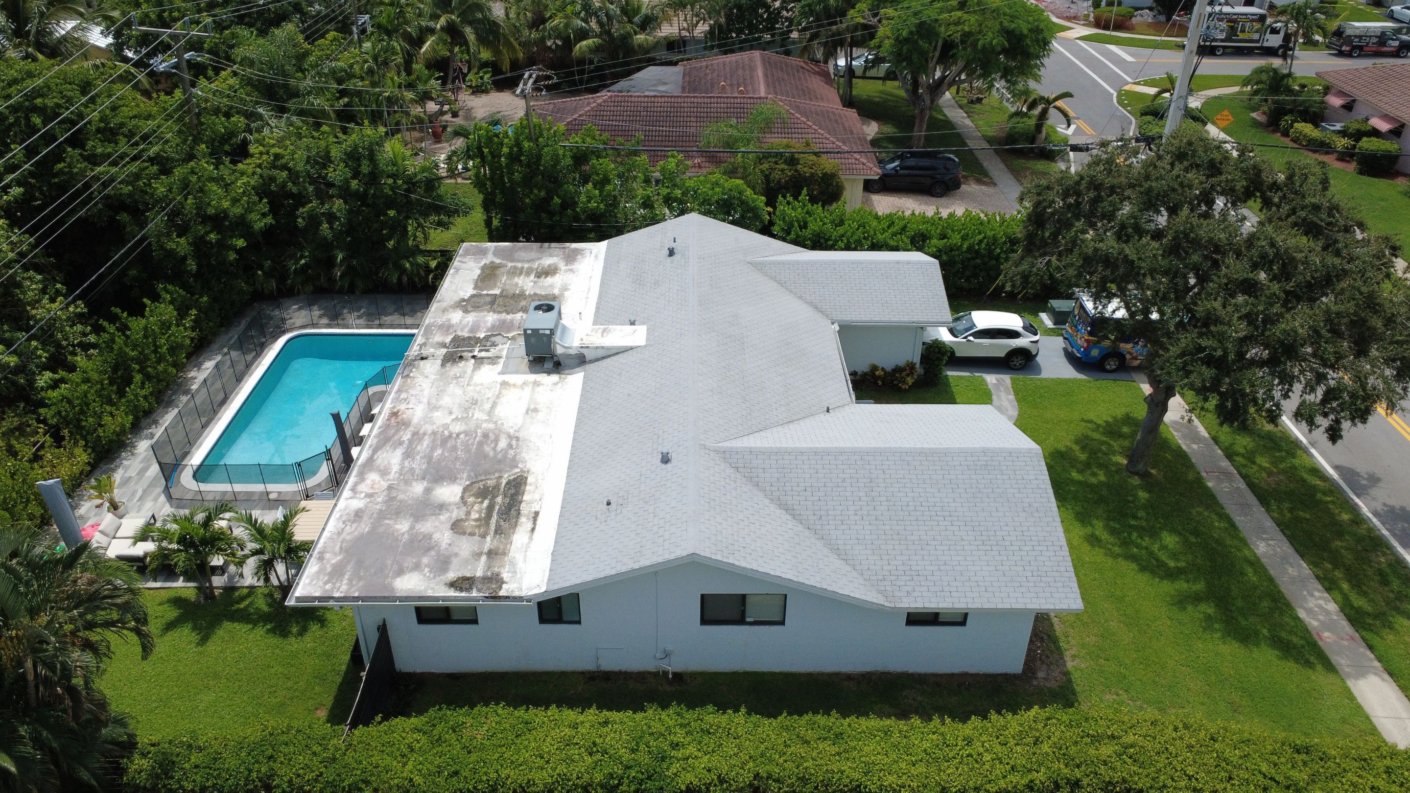 Residential Roofing Installation using 1" Nail strip metal roof by BLUES BROTHERS ROOFING
