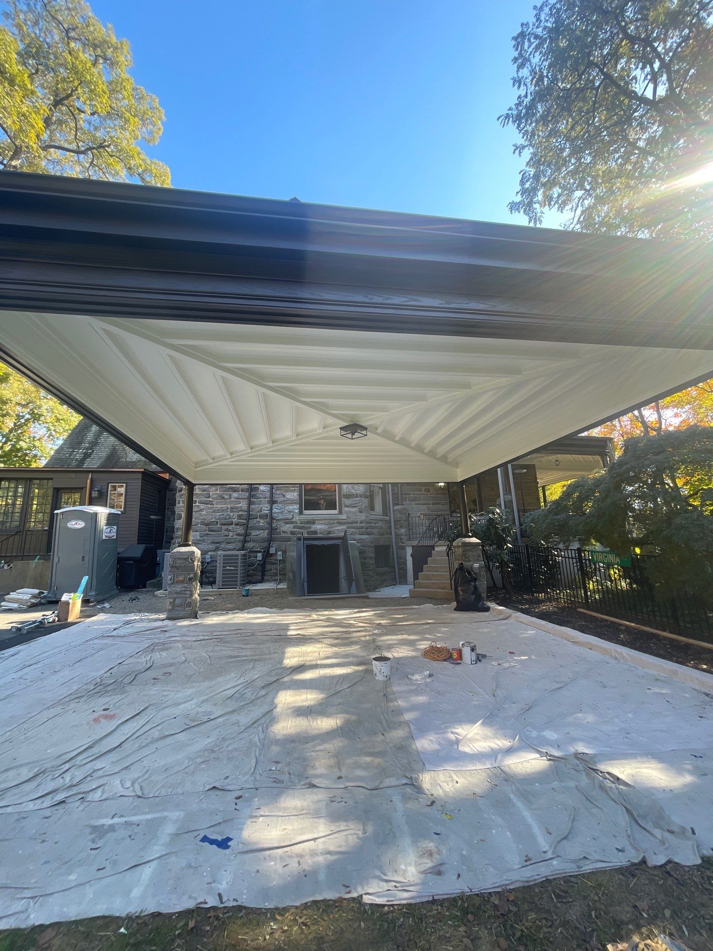 Exterior Column & Carport Refresh in Mt. Airy by Groovy Hues