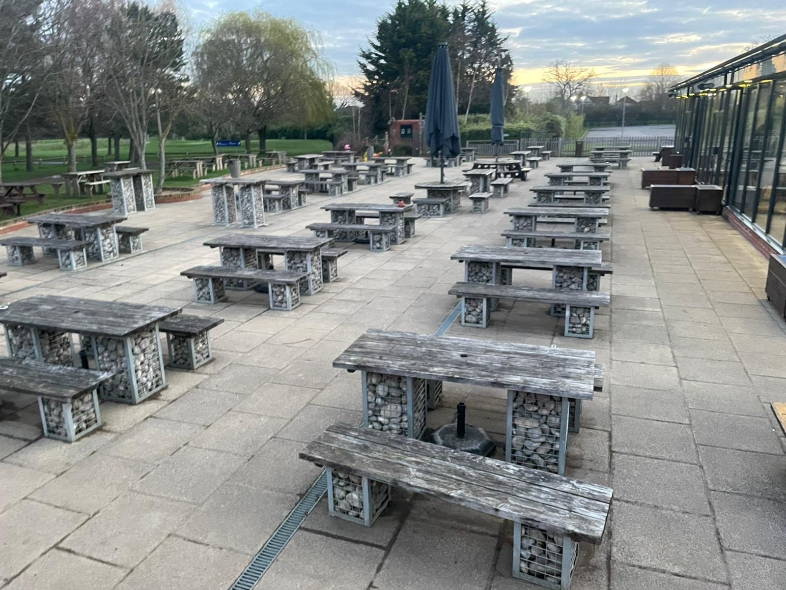 Patio Area Spring Clean using Mosmatic Flat Surface Cleaner by Ges Exterior Cleaning ltd