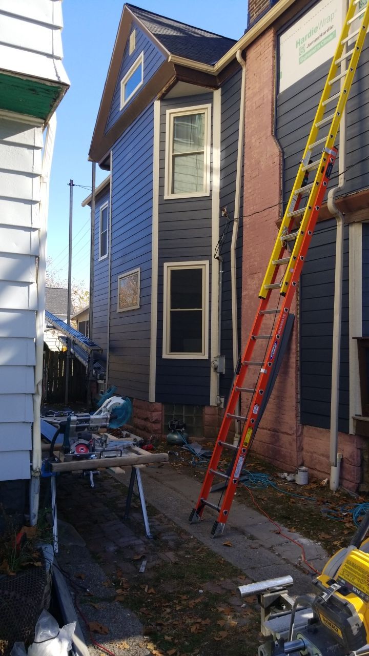 Fire damaged home in Tremont by Absolute Roofing and Construction