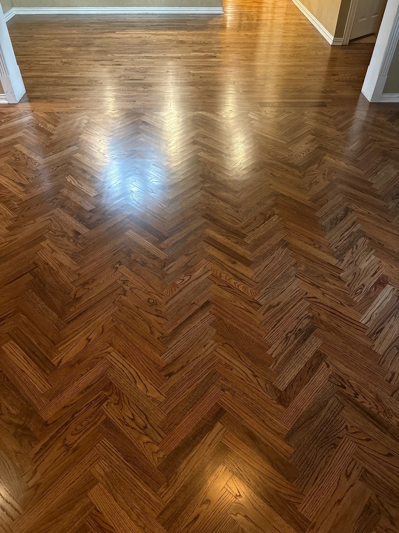 Long Herringbone in living rooms rock by Bernard Hardwood Floors