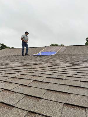 Rainstorm Roof Leak