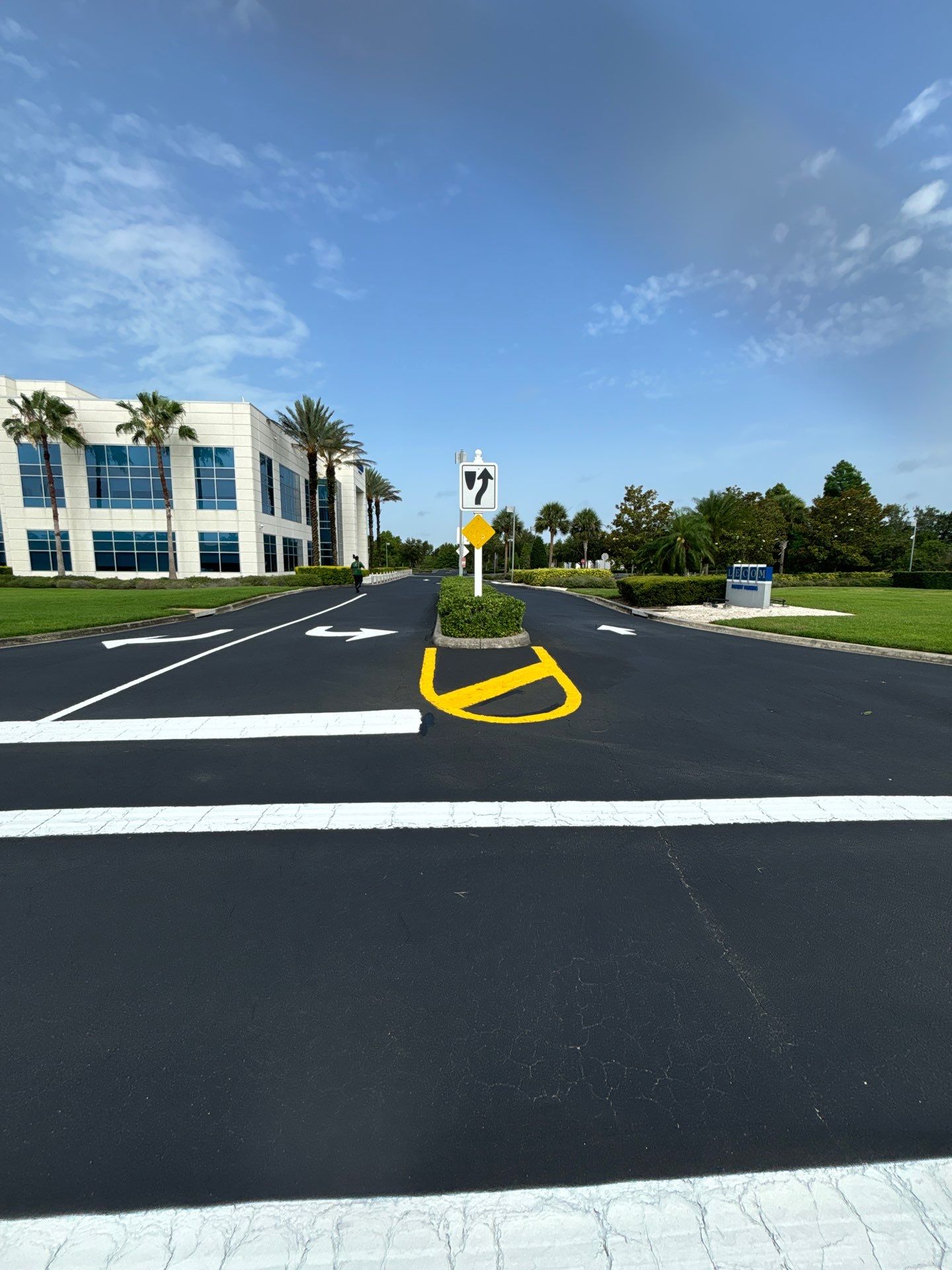 Sealcoating, Line Striping, & Asphalt Repair at LECOM School of Dental Medicine by Everline Coatings & Services - Southwest FL
