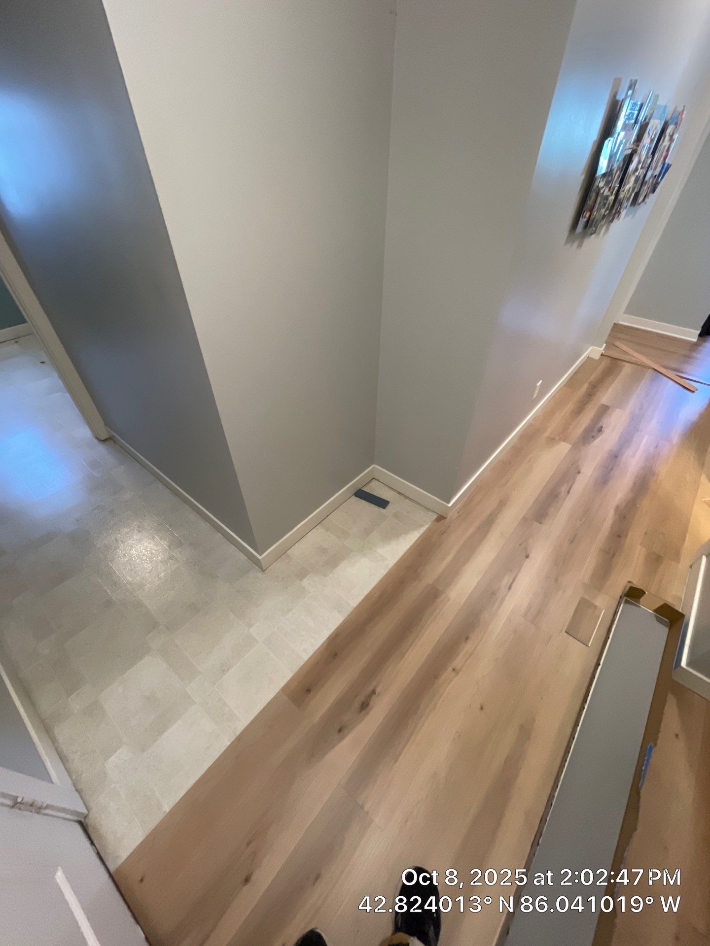 LVP Install to high traffic entry, custom threshold! by RTBaldwin Hardwood Floors