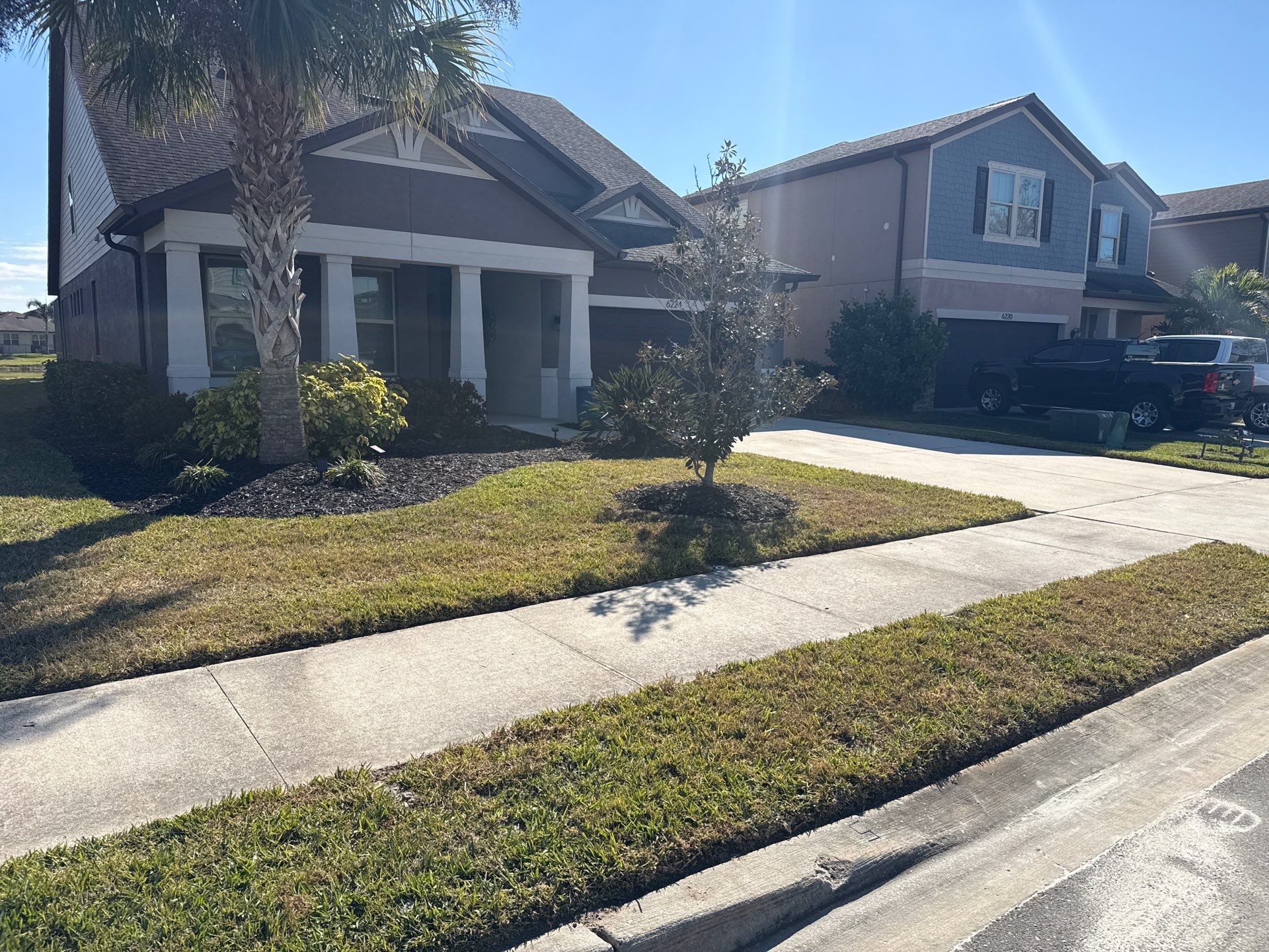 2-Car Concrete Driveway & Sidewalk Cleaning in Trevesta – Palmetto, FL by Sunshine AquaWash