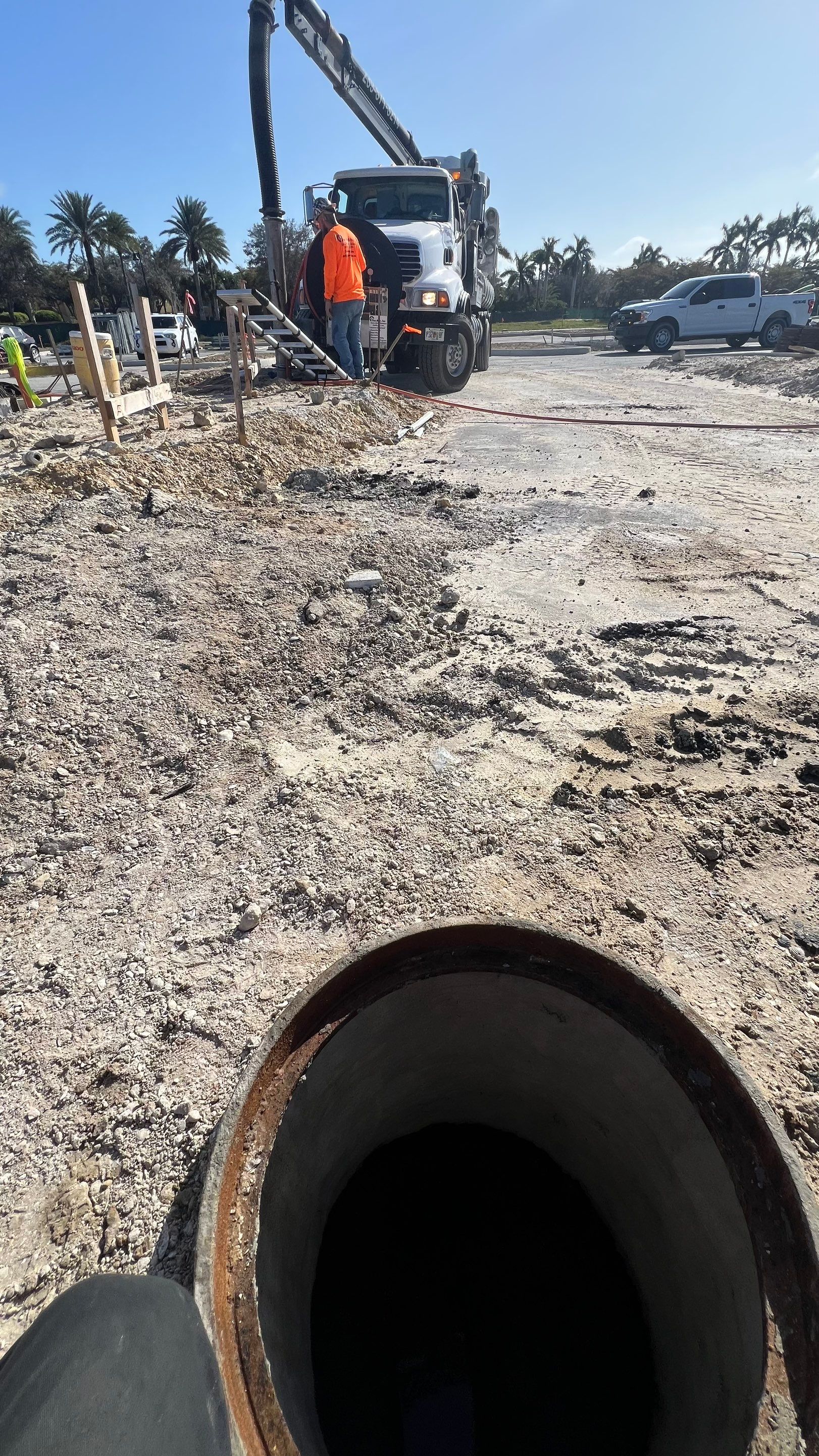 New Commercial Construction Sewer System Cleaning by APS Power & Water