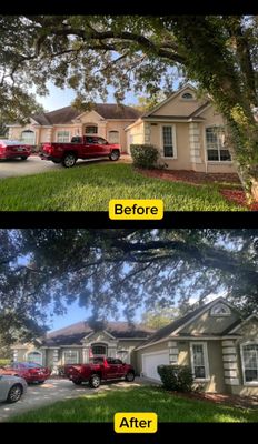 Before and After Stucco Repairs and Exterior Painting Contractors in Jacksonville FL 32225