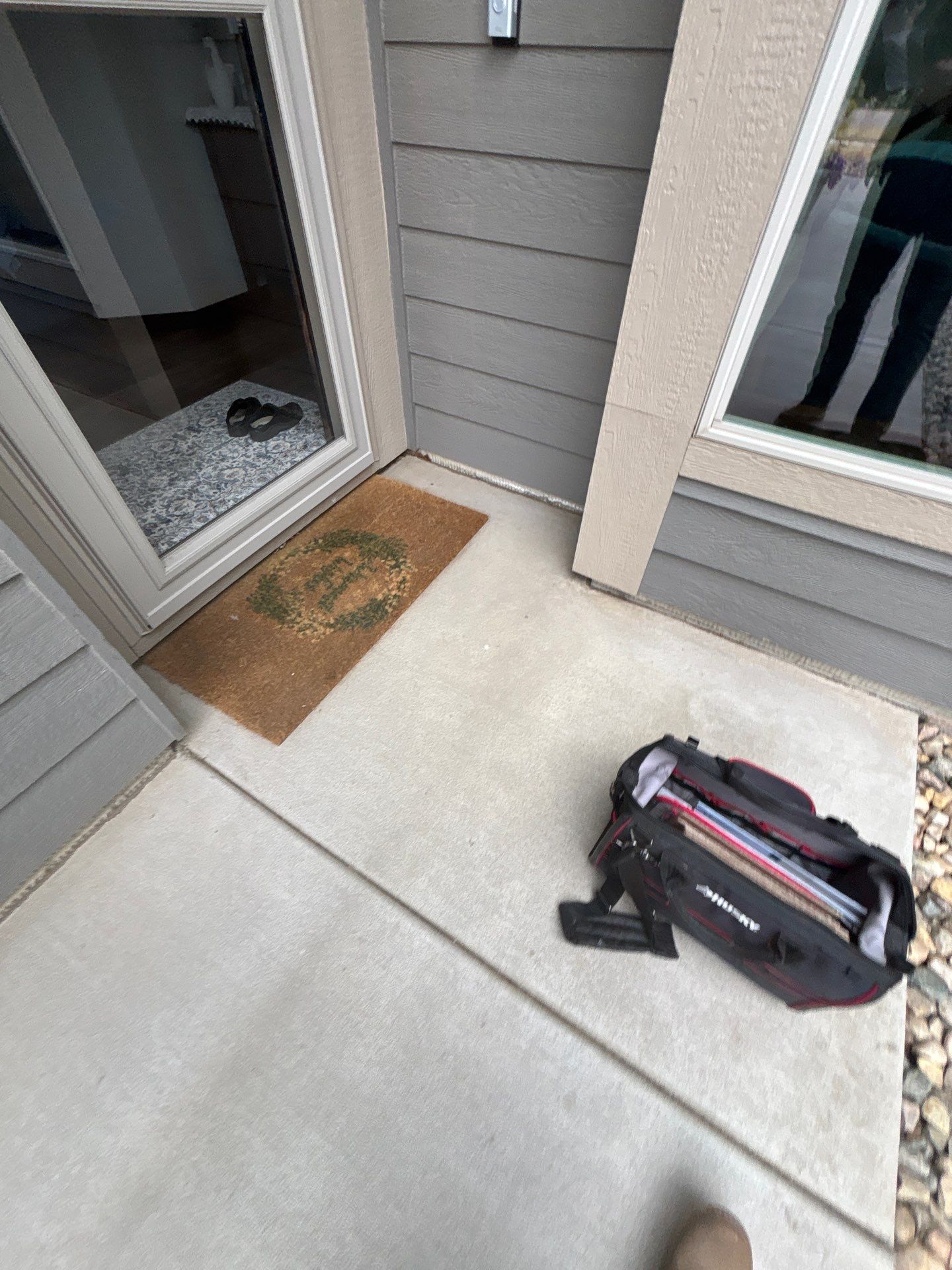 Custom Concrete Coating for Sioux Falls Patio and Front Walkway by Select Painting, Coatings & Garage Cabinets
