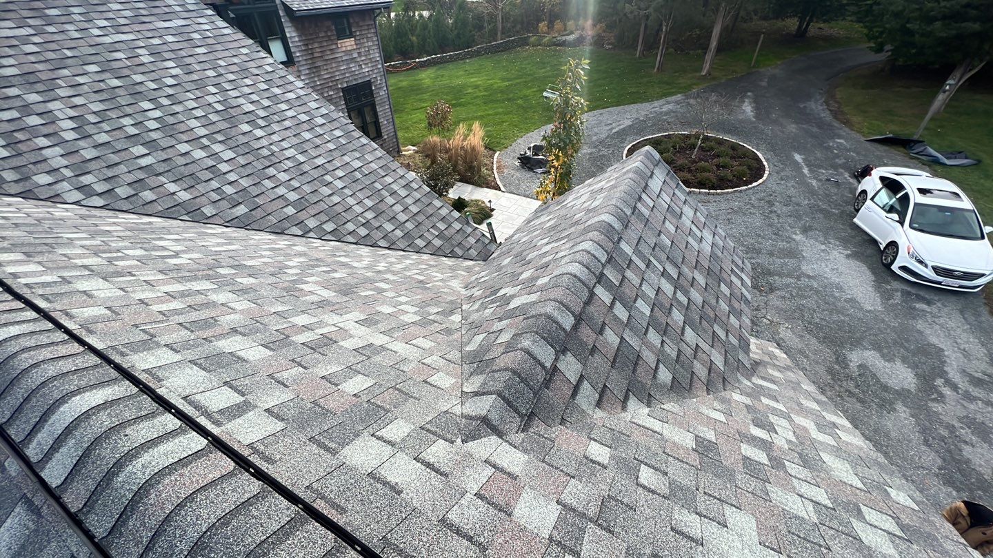 Waterfront Roof Replacement - Mackerel Cove, Jamestown, RI  by Rinaldi Brothers