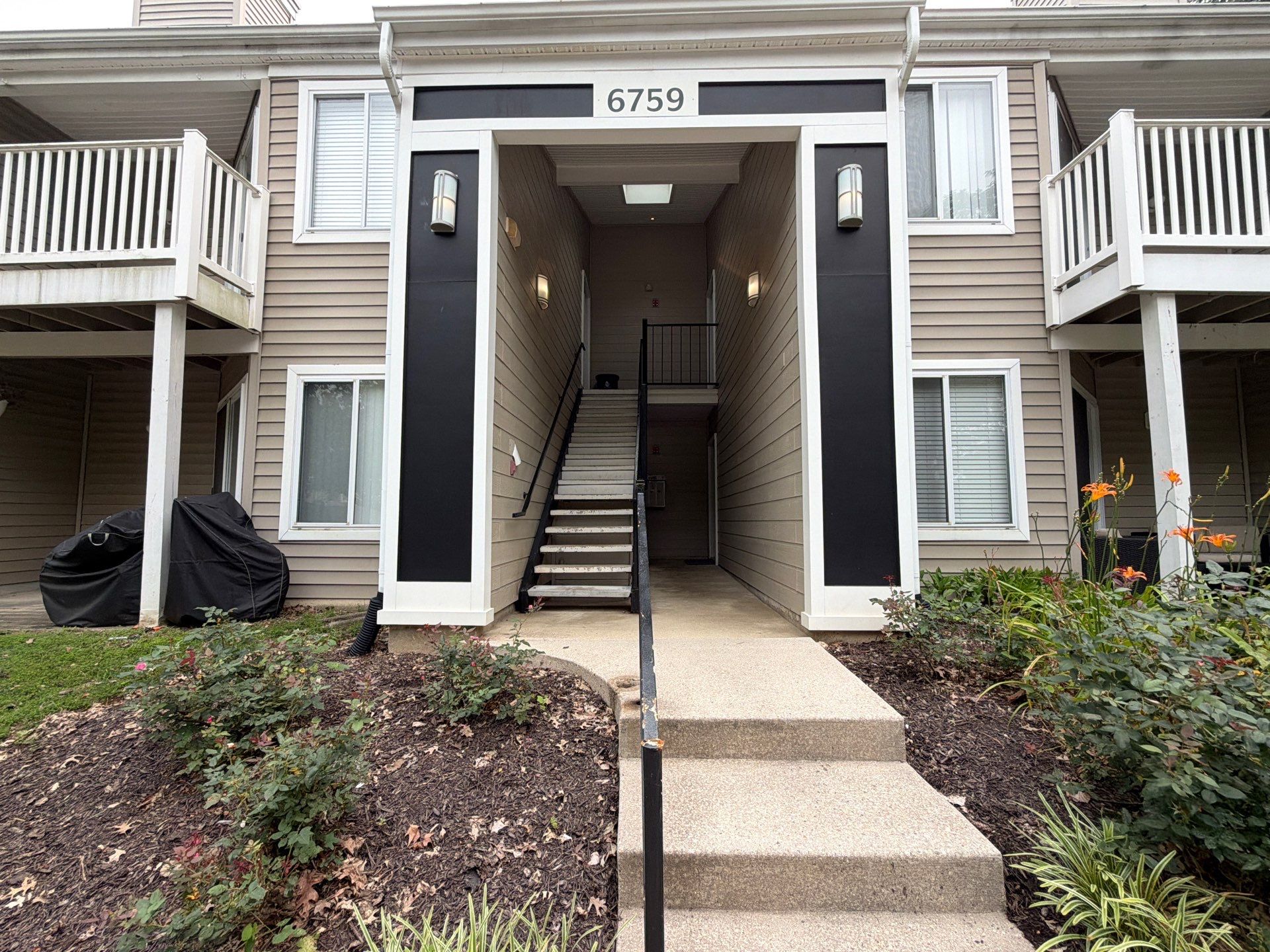 Multi-Family Building and Breezeway Washing in Elkridge, Maryland by Baltimore Pressure Washers Inc.
